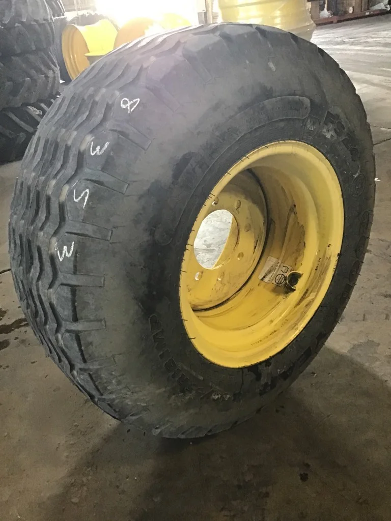 Used 440/55R18 159A8/B Goodyear FS 24 TL I-1 85-90% on Used 14 X 18  8-8-6 Implement Yellow Wheel