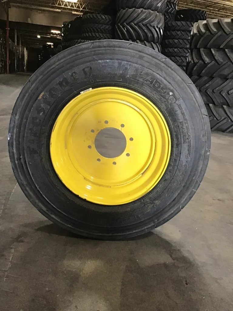 Take-Off VF285/70R19.5 150D Firestone Destination Farm TL I-1 95-100% on 8.25 x 19.5 8-8-6 Implement image 2