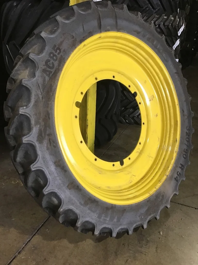 Used 320/90R54 151A8 Mitas AC85 TL R-1W 90-95% on 10 X 54 GKN 12-32.047-30.078 Rim& Rail Wheel