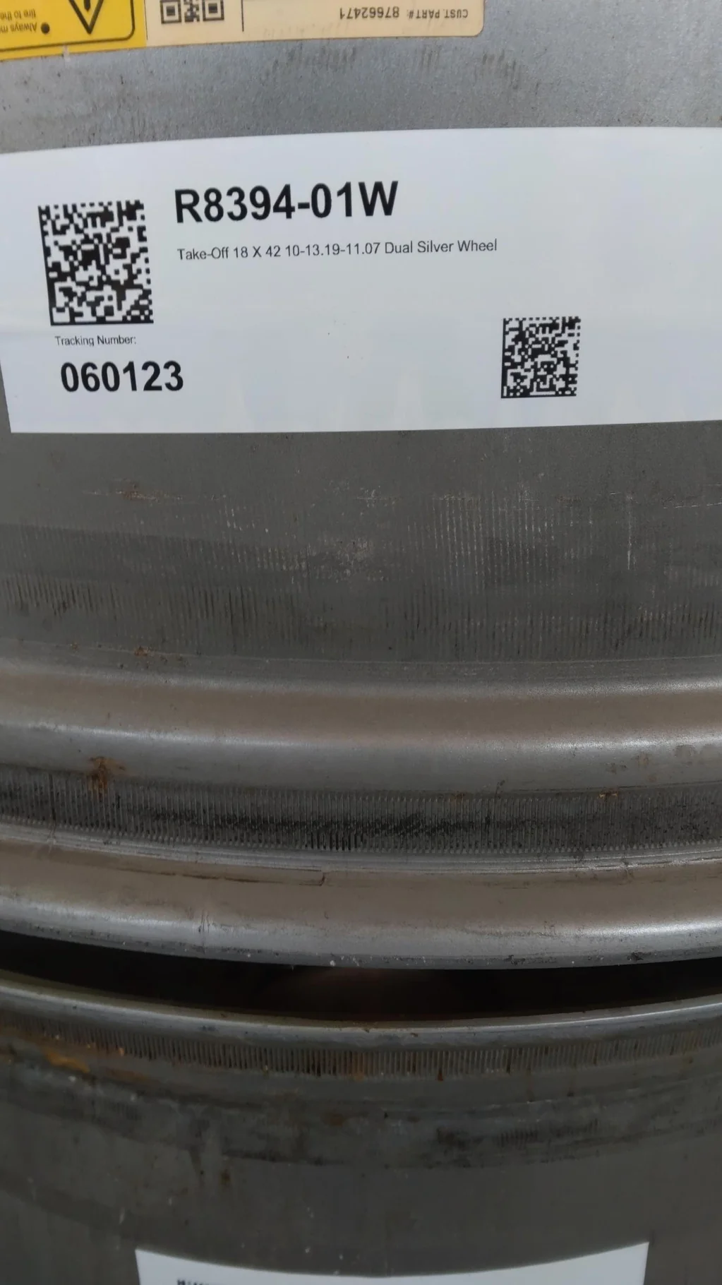 Take-Off 18 X 42 10-13.19-11.07 Dual Silver Wheel image 2