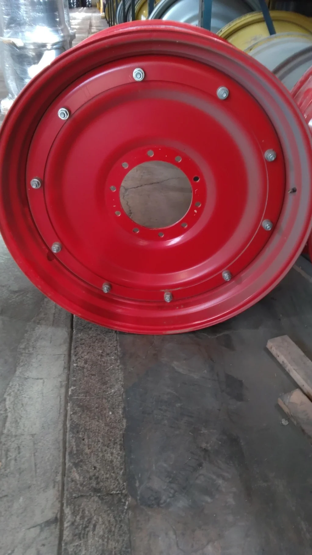 Take-Off 16 X 42 10-13.19-11.07 Rim & Rail Fendt Red Wheel w/ Disc image 3