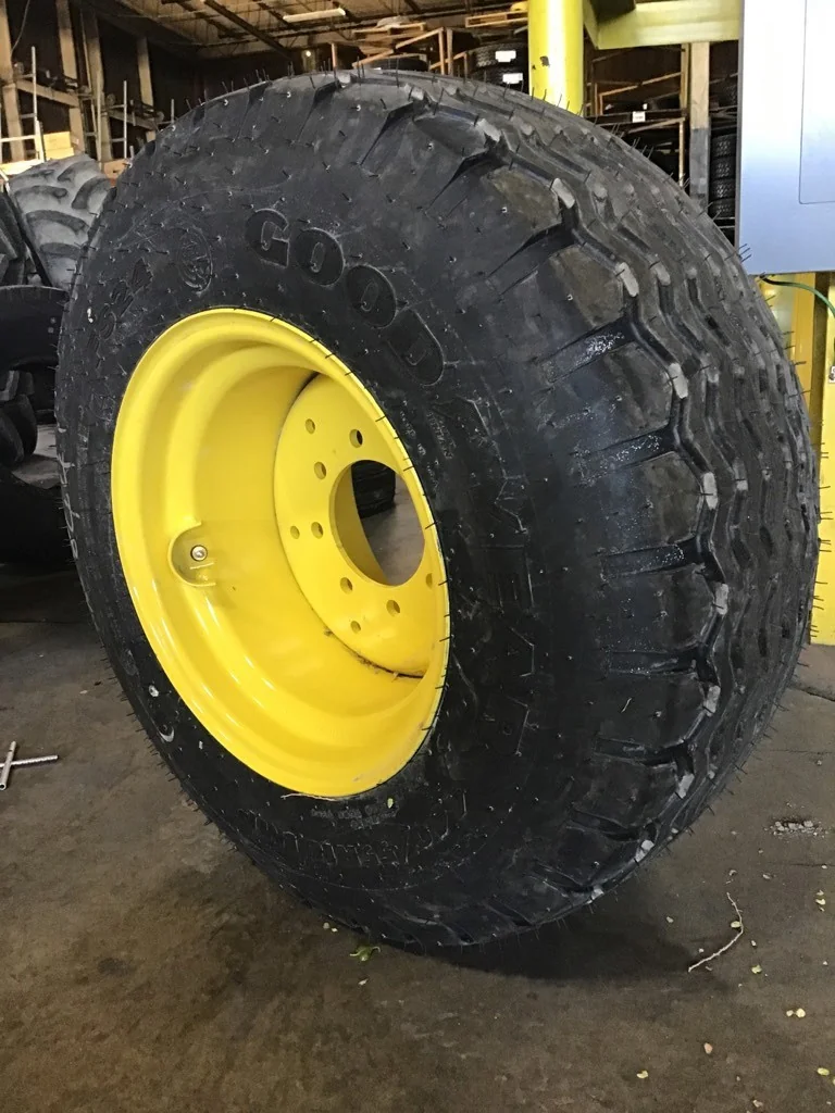 TAKE-OFF 440/55R18 159A8/B GOODYEAR FS24 TL I-1 95-100% ON 14 X 18 8-8-6 IMPLEMENT YELLOW WHEEL