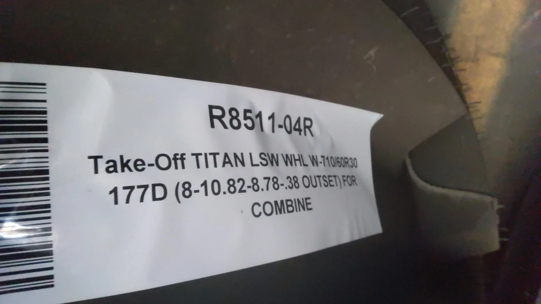 Take-Off LSW 710/60R30 177D Goodyear Super Traction Radial TL R-1W 95-100% on 25 X 30 8-10.82-8.78 image 6