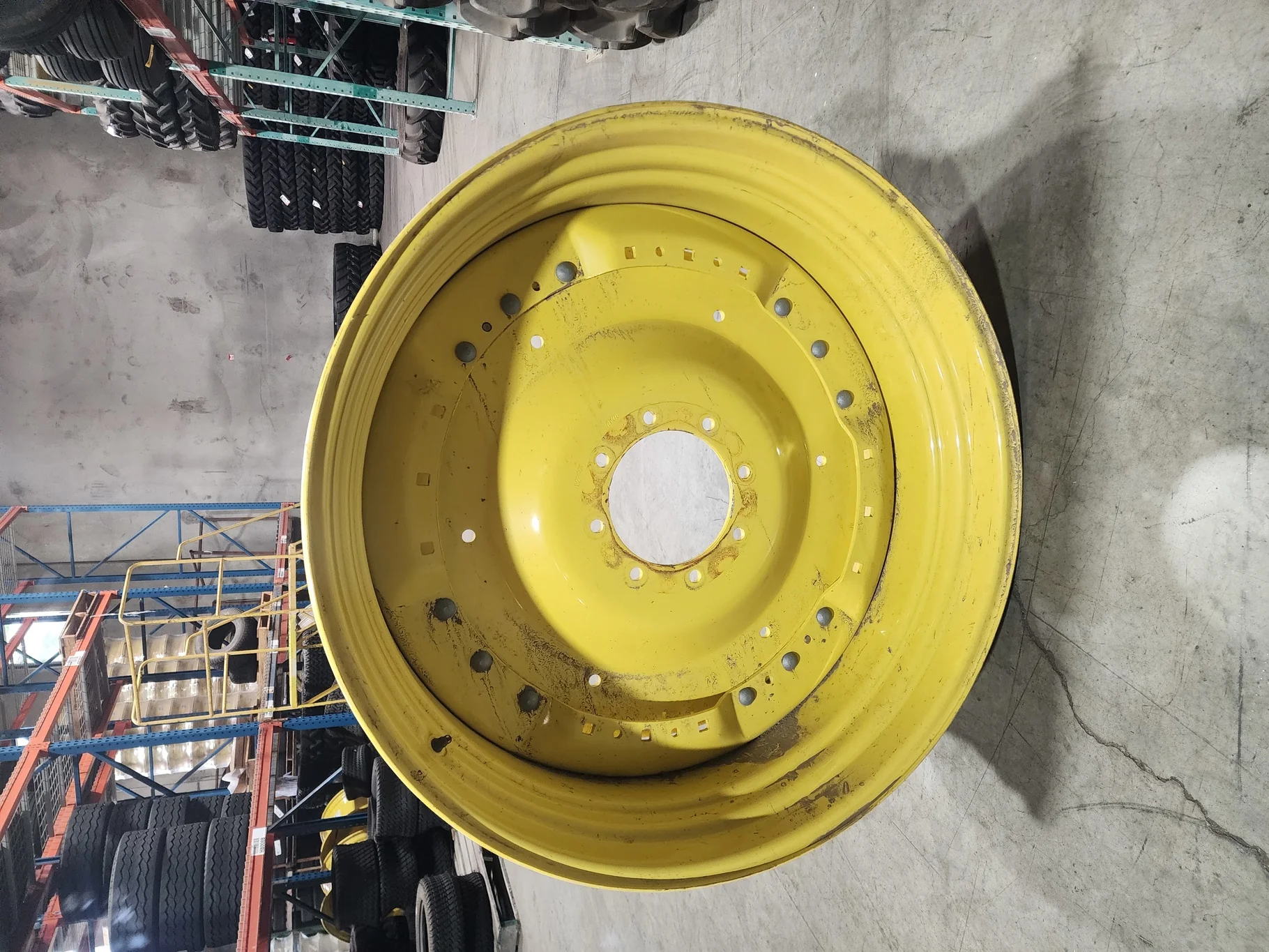 Take-Off 16 X 42 8-10.82-8.78 Waffle 3 Bolt JD Yellow Wheel w/ Disc