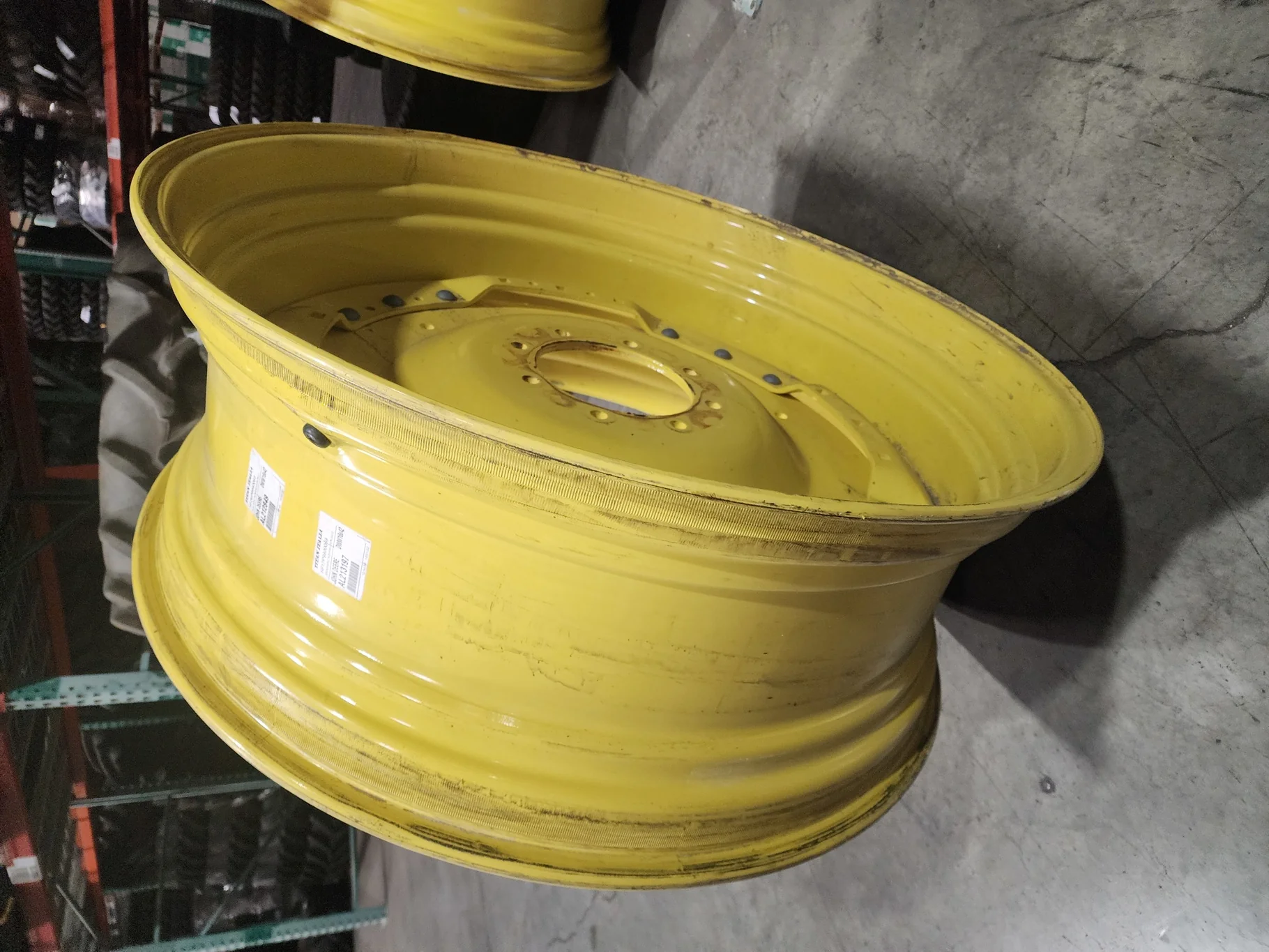 Take-Off 16 X 42 8-10.82-8.78 Waffle 3 Bolt JD Yellow Wheel w/ Disc image 3