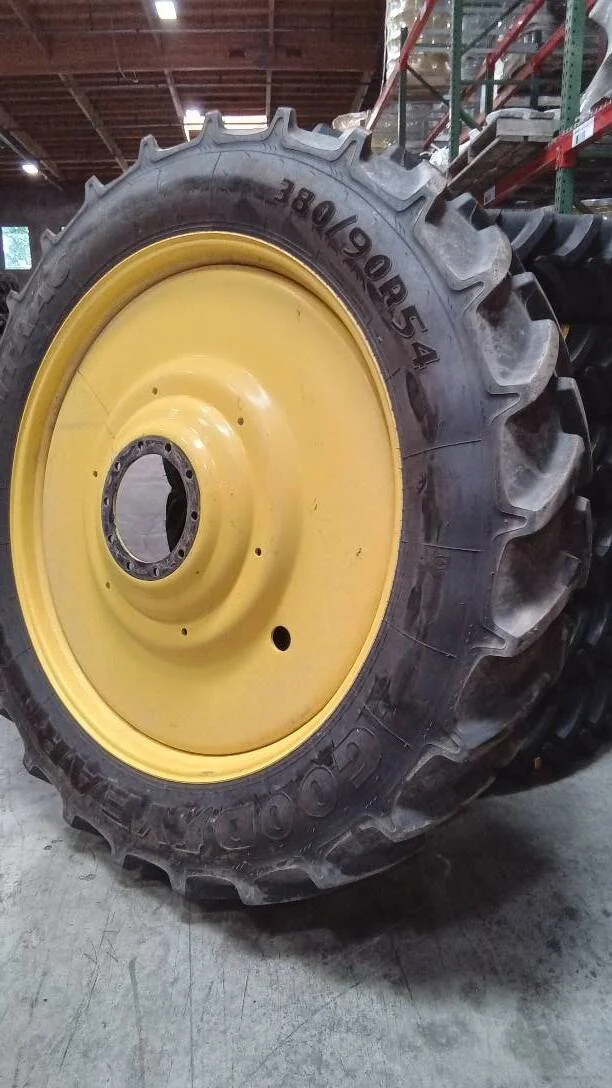 Take-Off 380/90R54 152D Goodyear Optitrac TL R-1W 95-100% on 12 X 54 10-13.19-11.07 Dual Yellow
