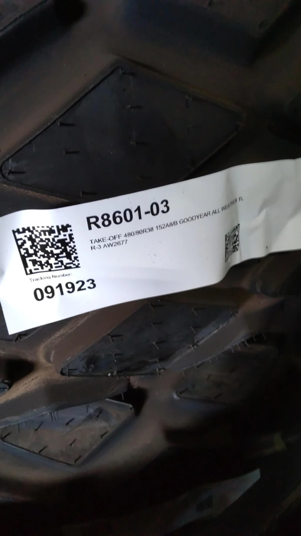 TAKE-OFF 480/80R38 152A8/B GOODYEAR ALL WEATHER TL R-3 100% image 2