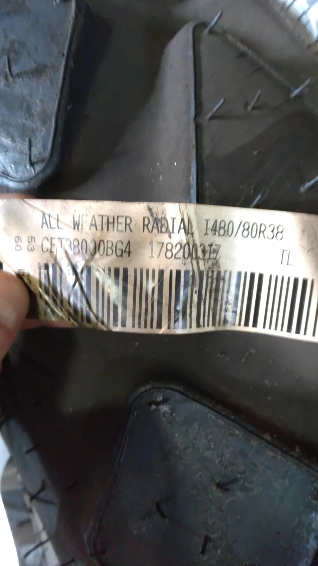 TAKE-OFF 480/80R38 152A8/B GOODYEAR ALL WEATHER TL R-3 100% image 4