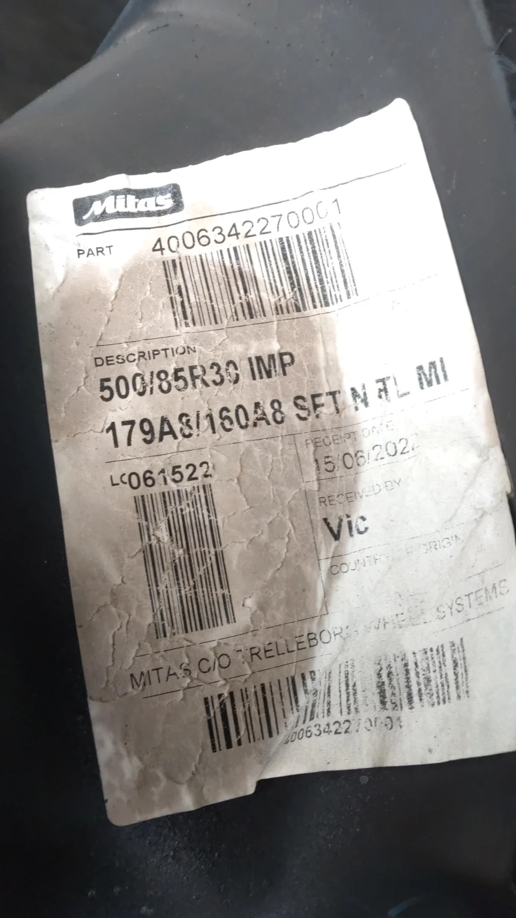 TAKE-OFF 500/85R30 179A8 MITAS IMP SFT CO 95-100% image 4