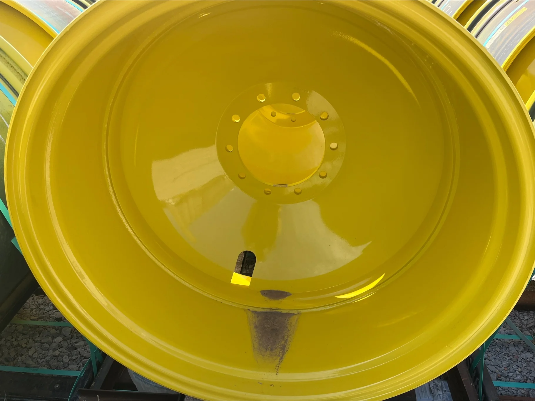 TAKE-OFF 18 X 38 10-13.187-11.07-12.4 (OUTSIDE) DOLLY DUAL YELLOW WHEEL image 2