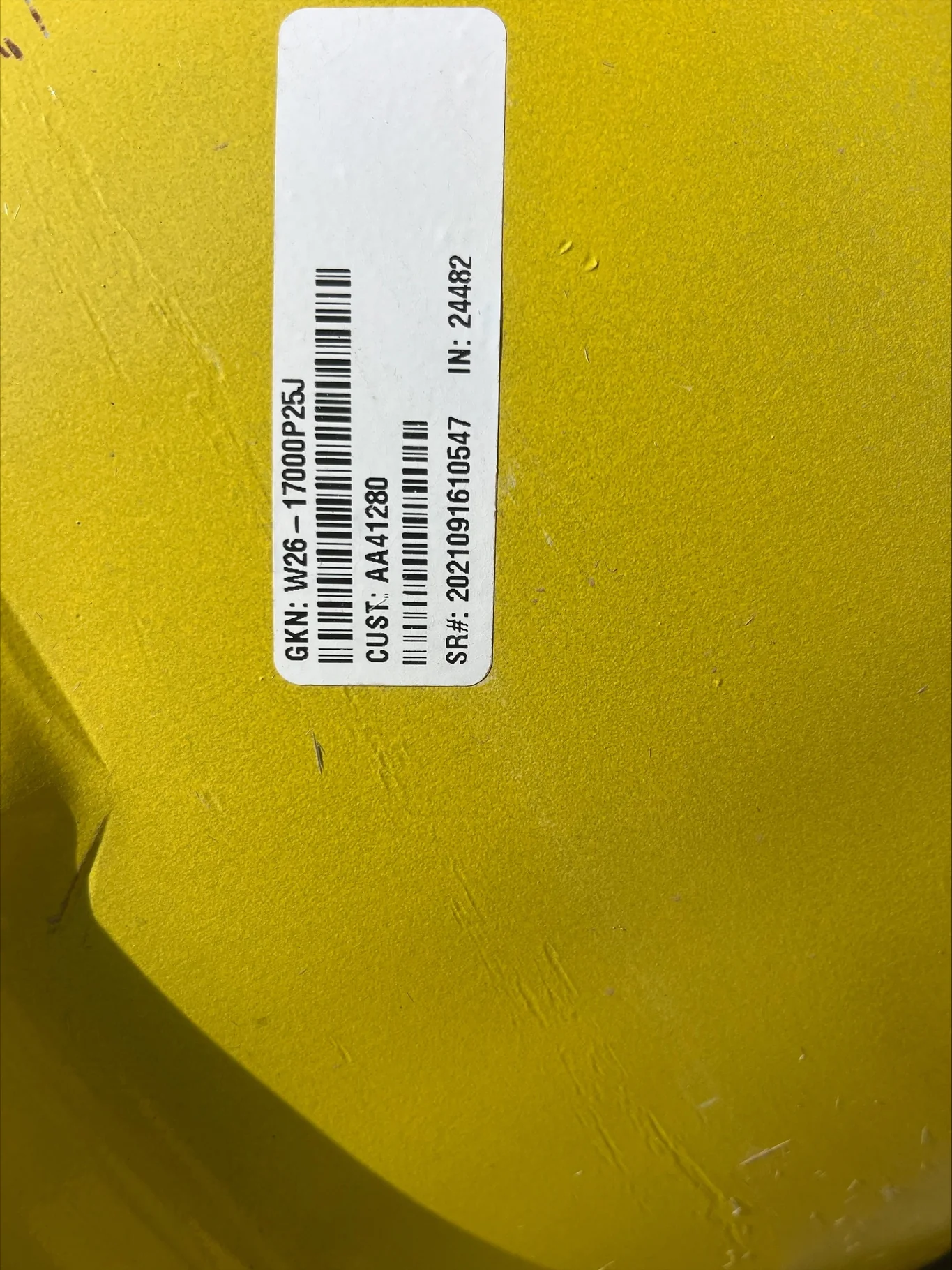 20 X 26 10-13.19-11.07 -7.25BS YELLOW WHEEL image 2