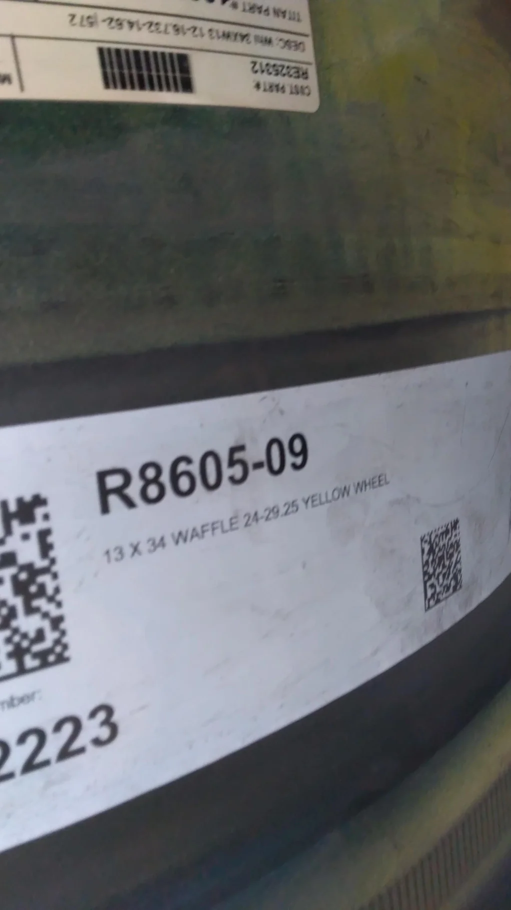 13 X 34 WAFFLE 24-29.25 YELLOW WHEEL