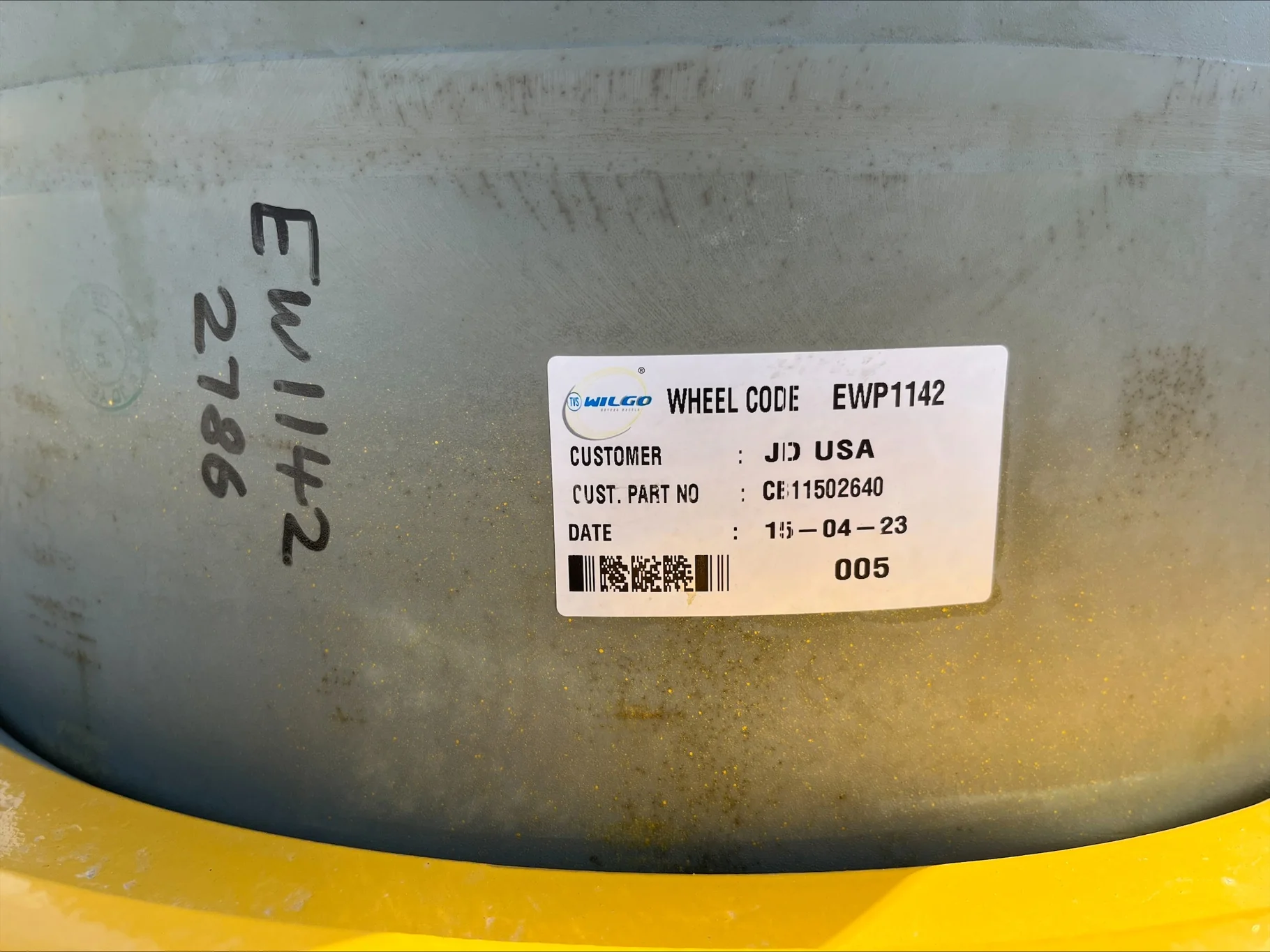 22 X 25 14-12-9.50 YELLOW WHEEL