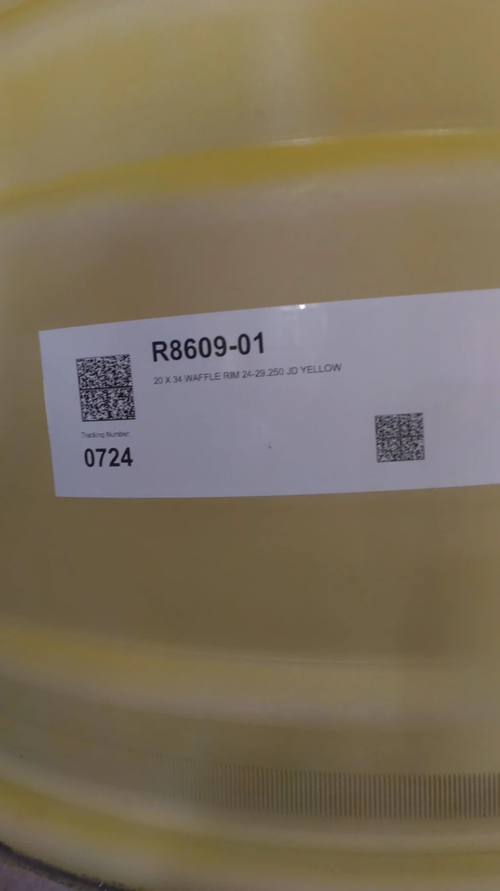 20 X 34 WAFFLE RIM 24-29.250 JD YELLOW image 3