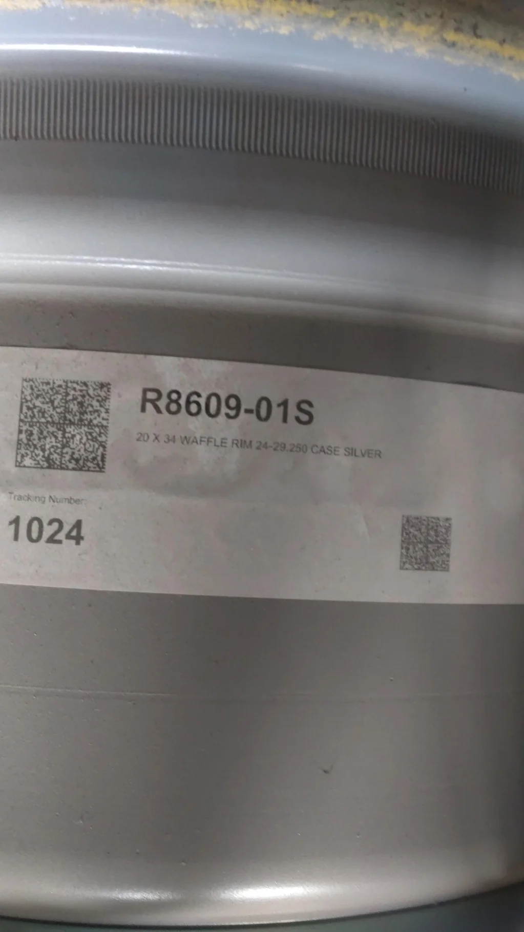 20 X 34 WAFFLE RIM 24-29.250 CASE SILVER image 3