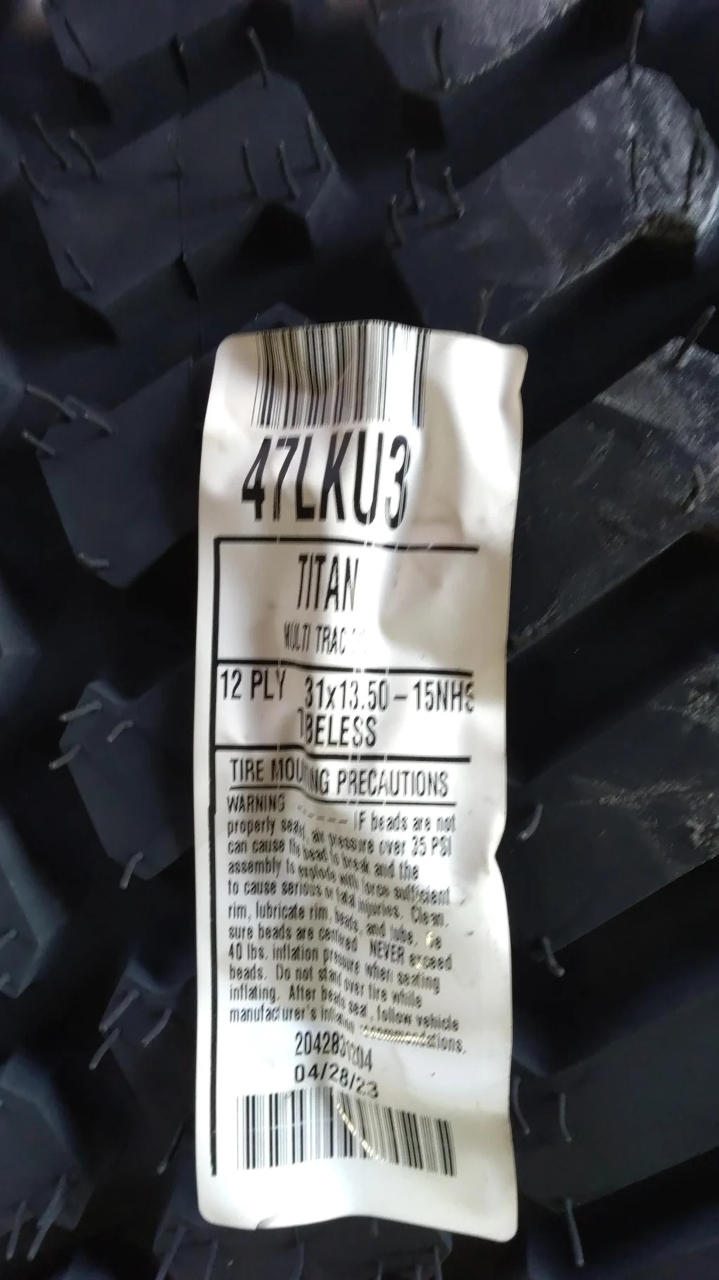 31X13.50-15/12 Titan Commercial Multi Trac C/S TL