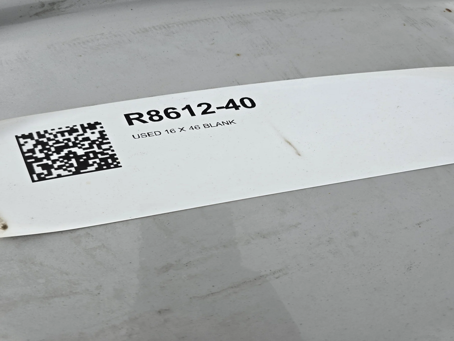 USED 16 X 46 BLANK