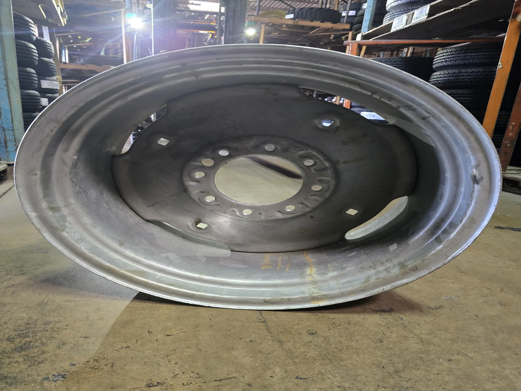 USED 12 X 24 8-8 GALVANISED STEEL WHEEL image 2