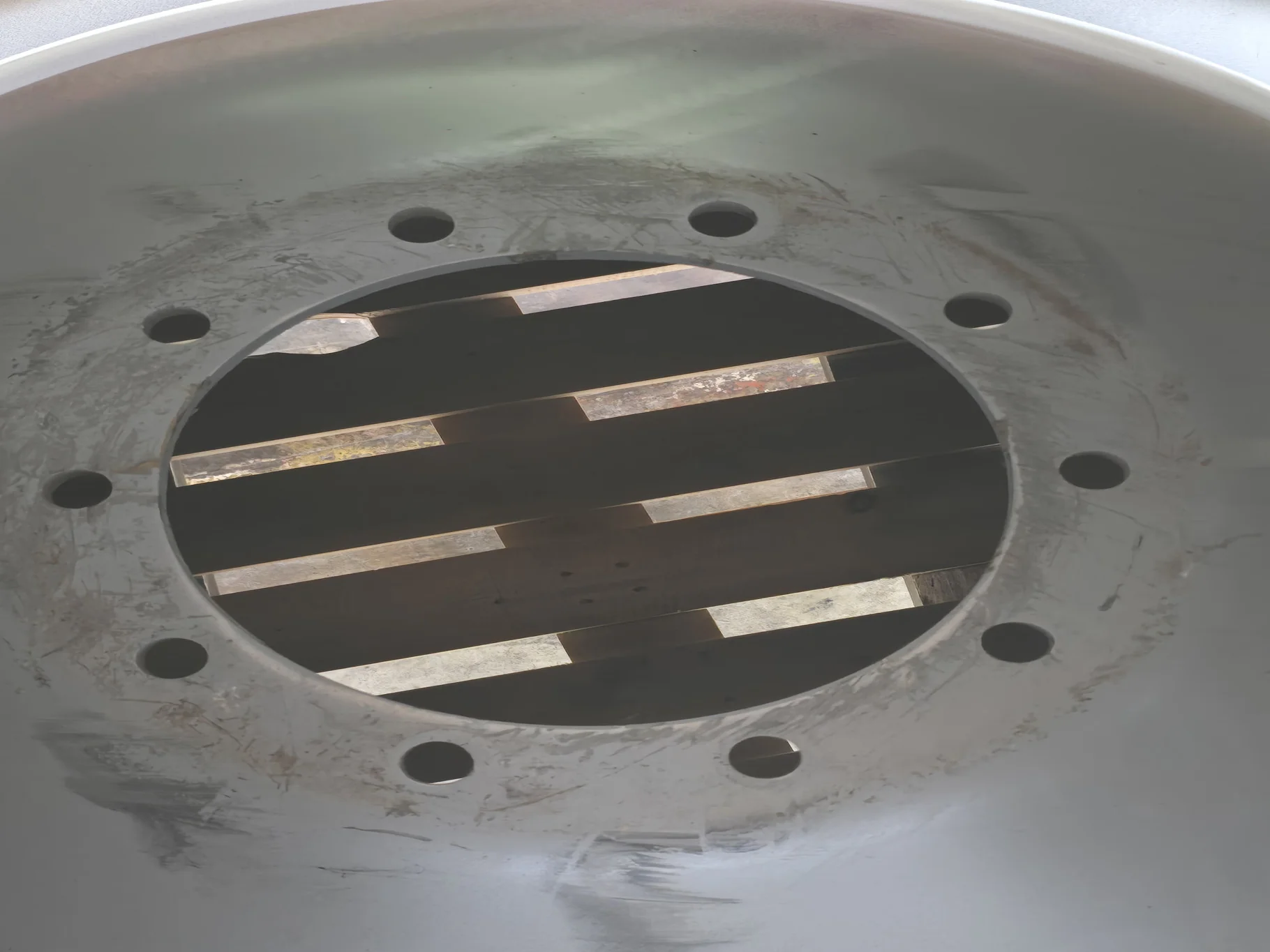 USED 23 x 38 10 HOLE DOLLY DUAL GRAY WHEEL image 2