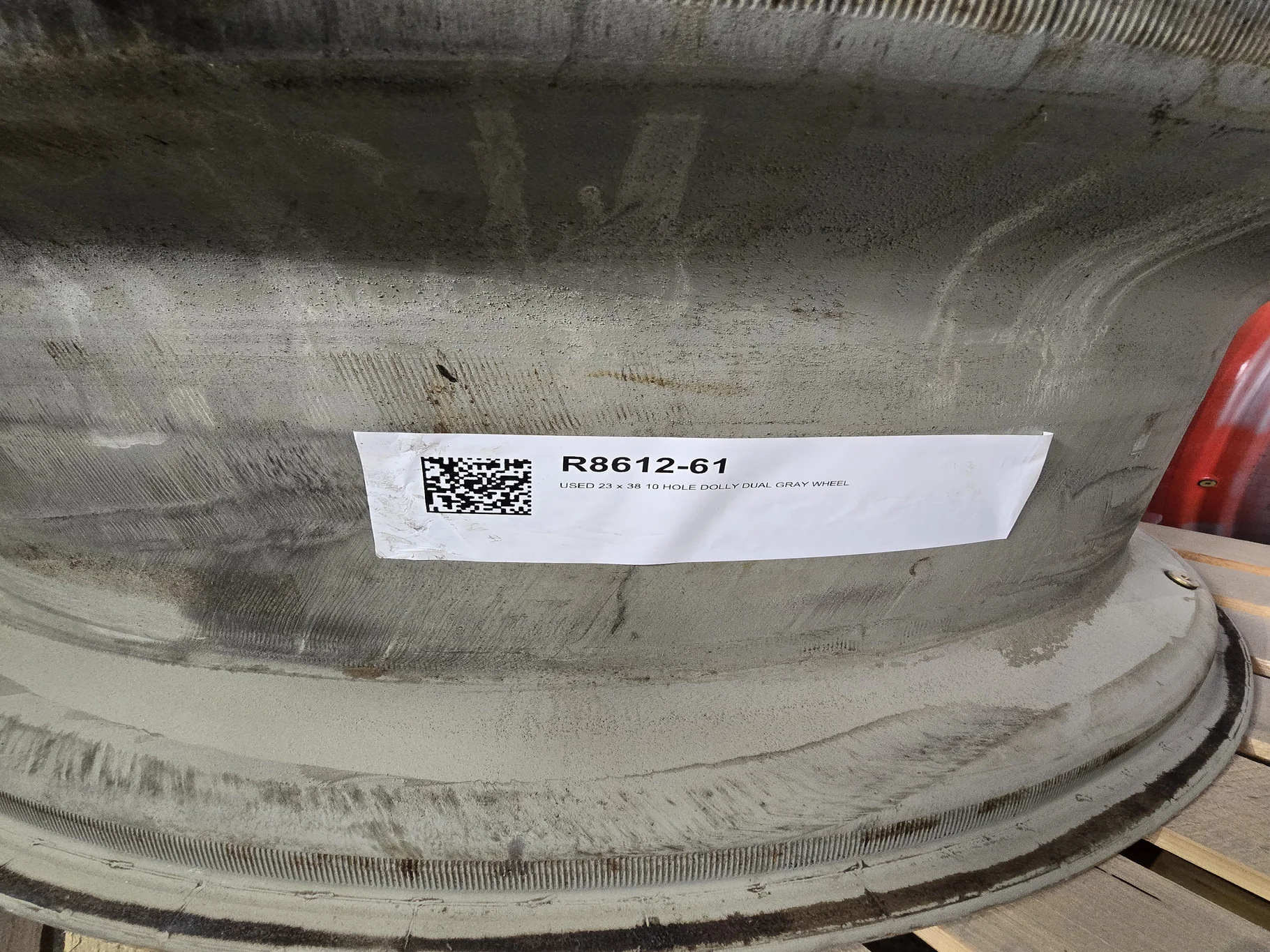 USED 23 x 38 10 HOLE DOLLY DUAL GRAY WHEEL image 3