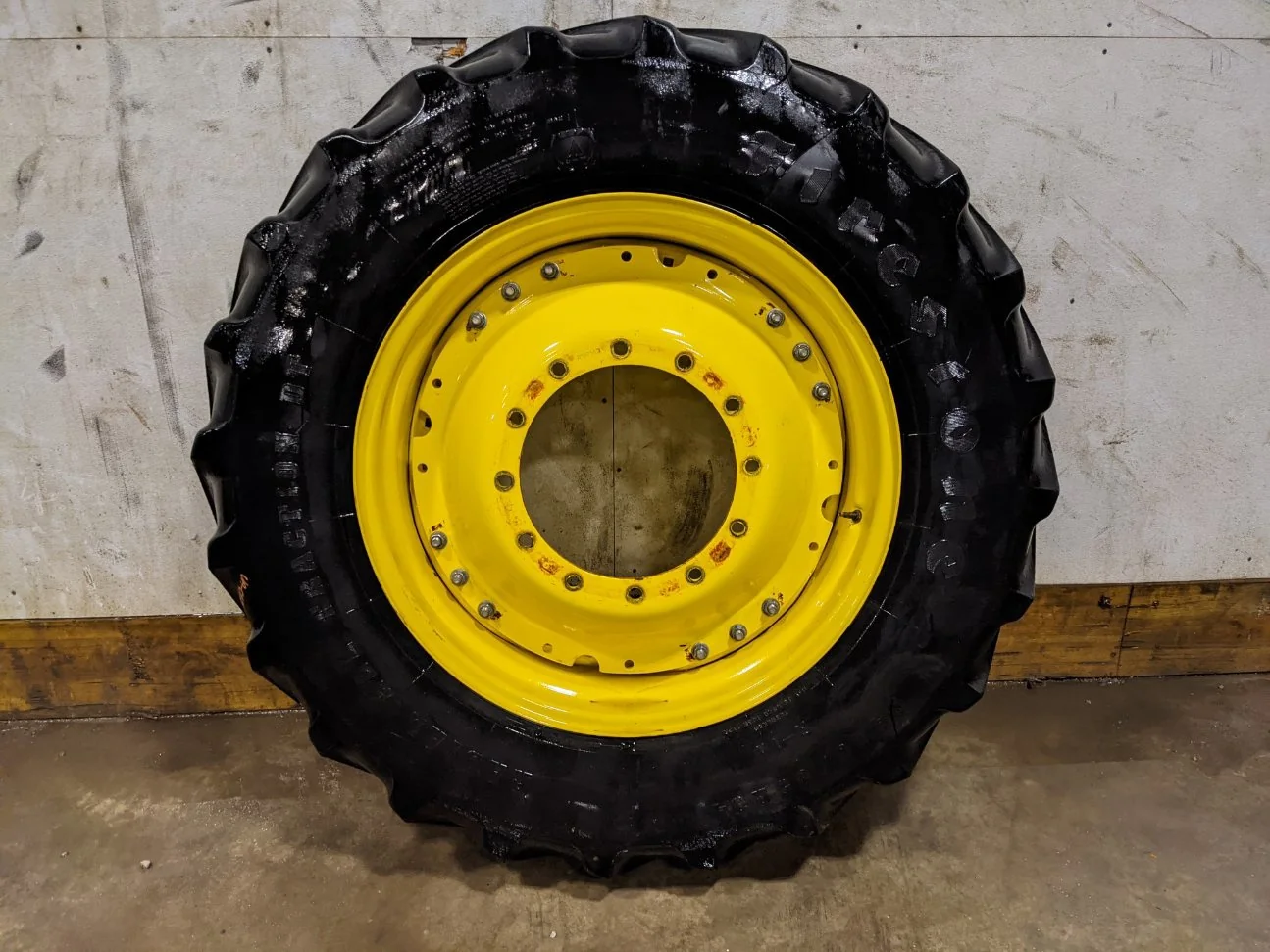 Used 420/85R34 147A8 Firestone RAD Tread R-1W TL 20% On 15 x 34 3B 24-29.25 (9.375") BS Waffle Wheel