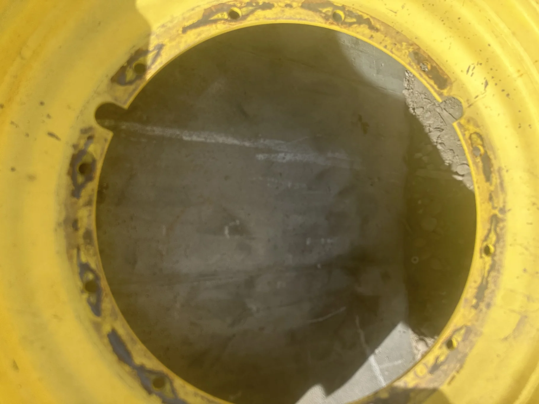 Used 40% 14.9R46 Firestone Radial All Traction 23 R-1 (145B) TL on a 13 x 46 JD Yellow 12 Bol image 3