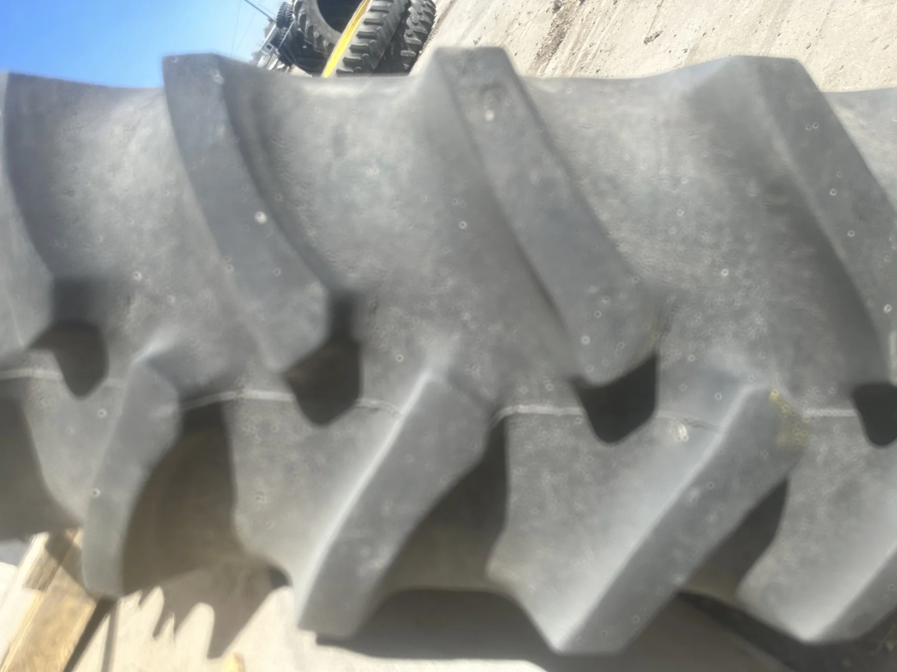 Used 80% 14.9R46 Firestone Radial All Traction 23 mounted on 13 x 46 JD Stub disc Yellow Rim w image 4