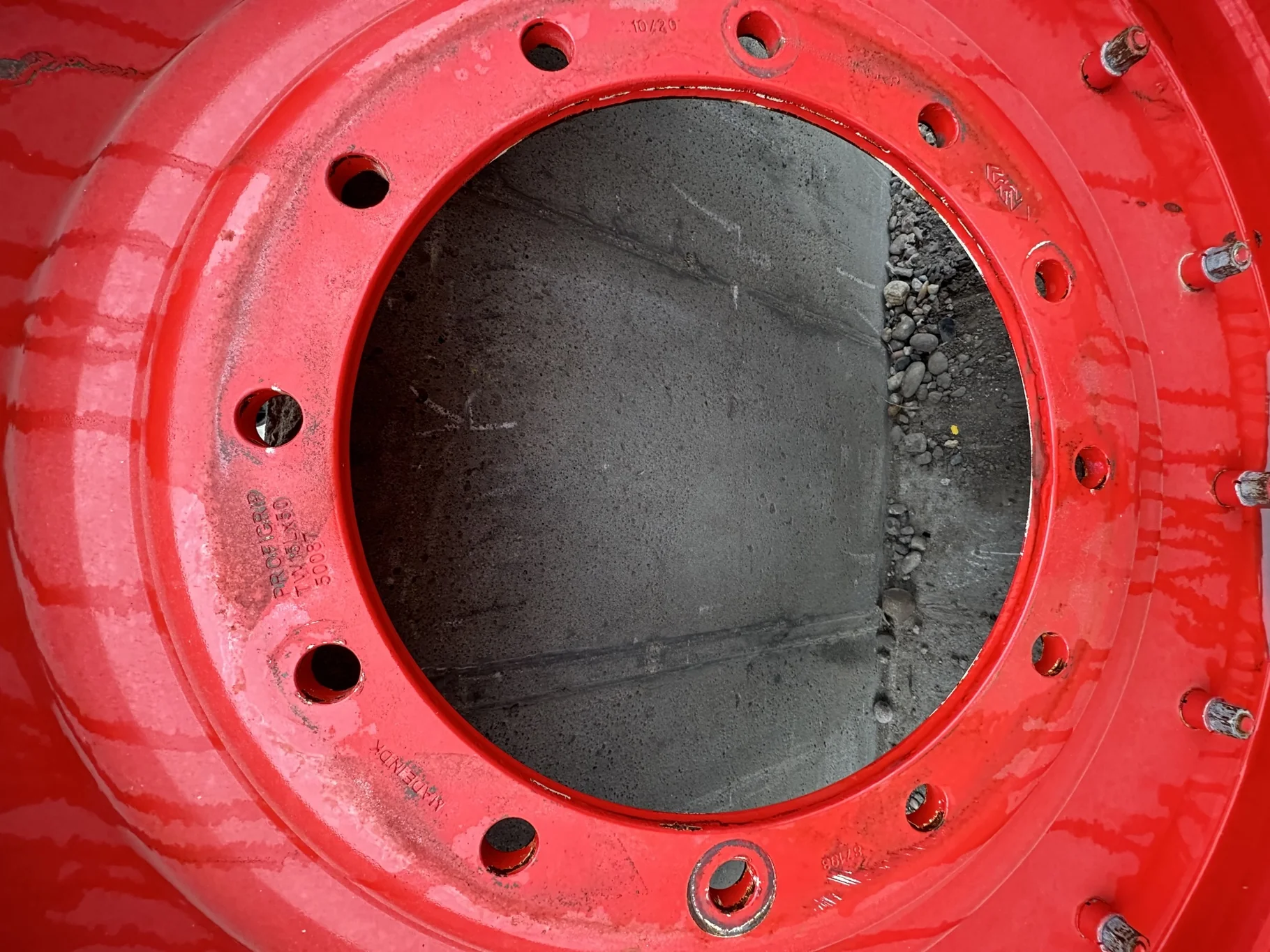 USED 98% 480/80R50 (18.4R50) Michelin AgriBib 2 R-1W 159A8/159B TL on a 15 X 50 Fendt Red 12 Bolt (. image 7