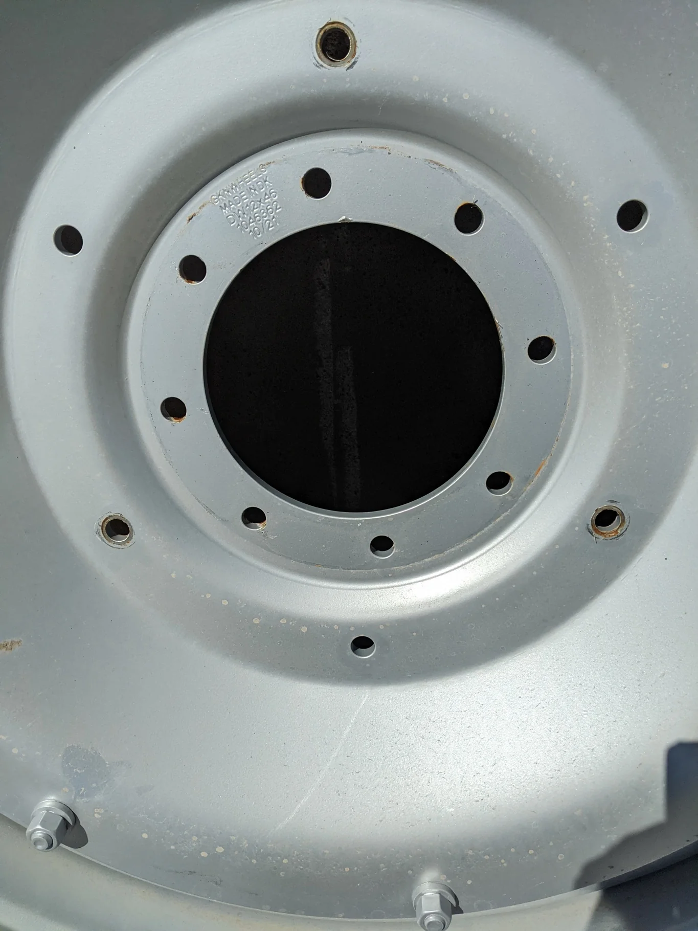 Take-Off 380/90R46 149A8/149B Mitas AC 85 TL R-1W on 12 X 46 8-10.75-8.62 Conversion Silver Mist image 3