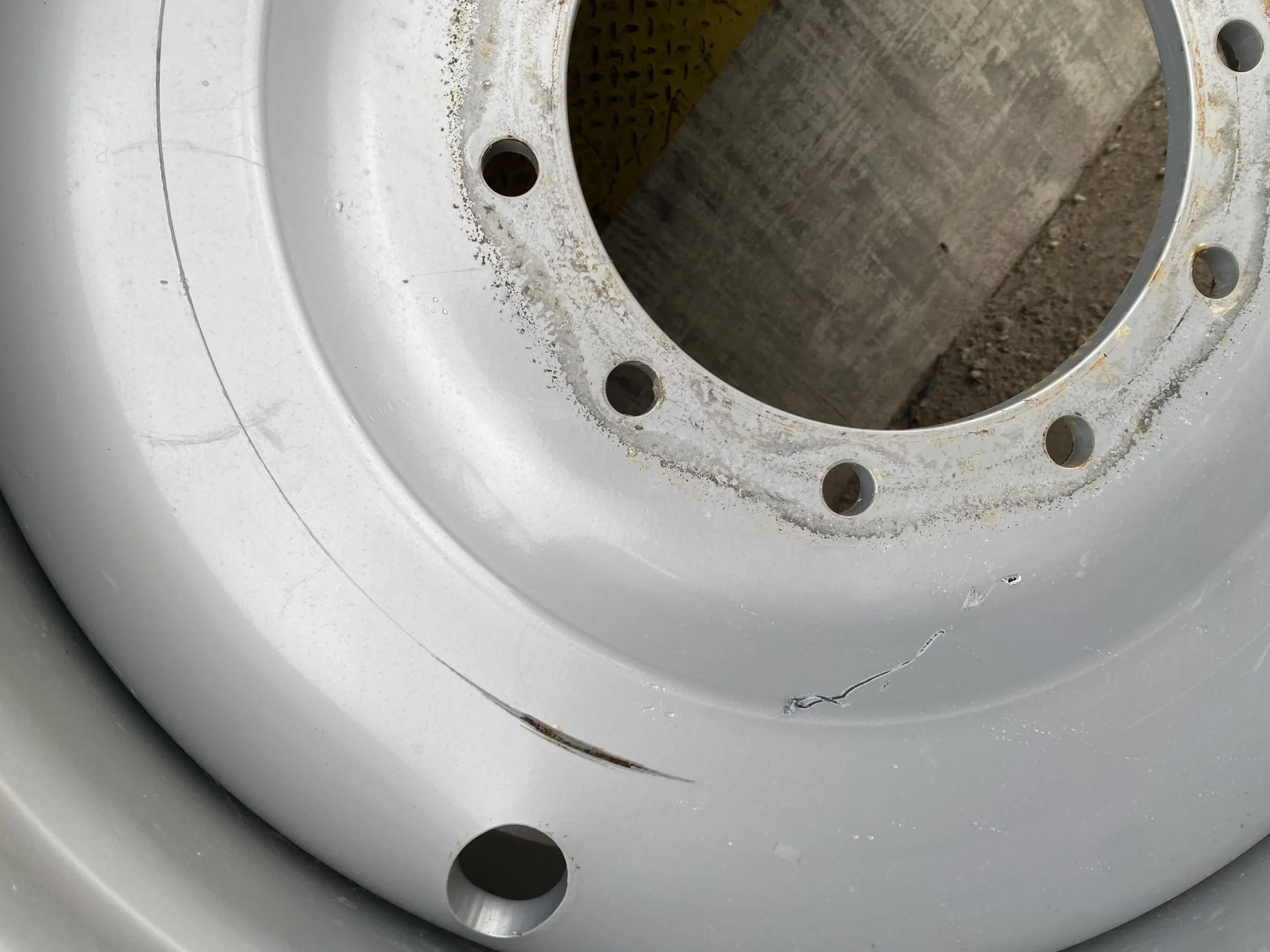 Used 95% IF650/65R38 Michelin AxioBib R-1W (169D) TL on a 20 X 38 Case Silver 10 Bolt (.906) Spraye image 8