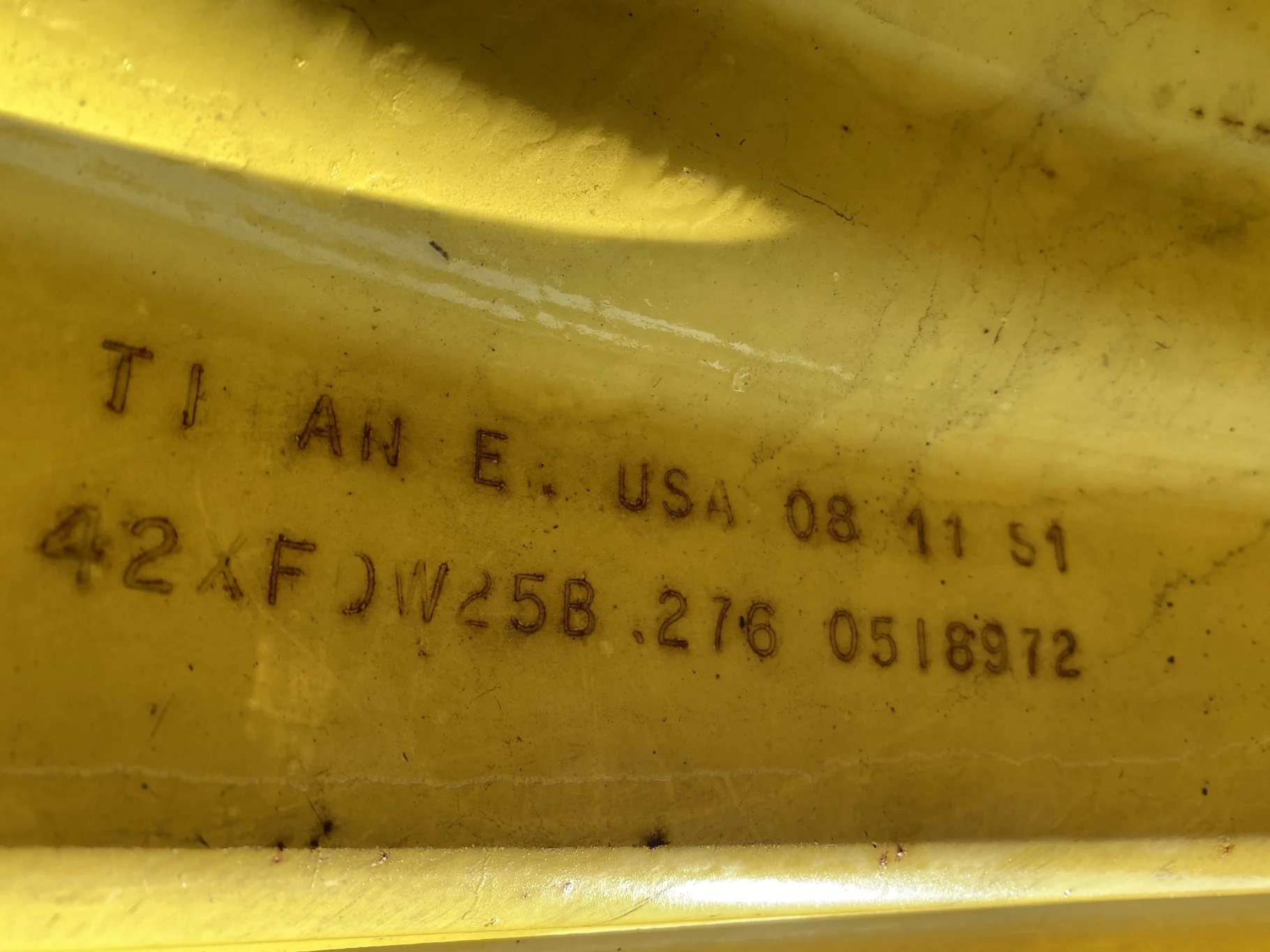 Used 710/70R42 Continental SVT (173D) TL on a 25 x 46 John Deere Yellow 12 Bolt Sprayer Stub Disc (1 image 8