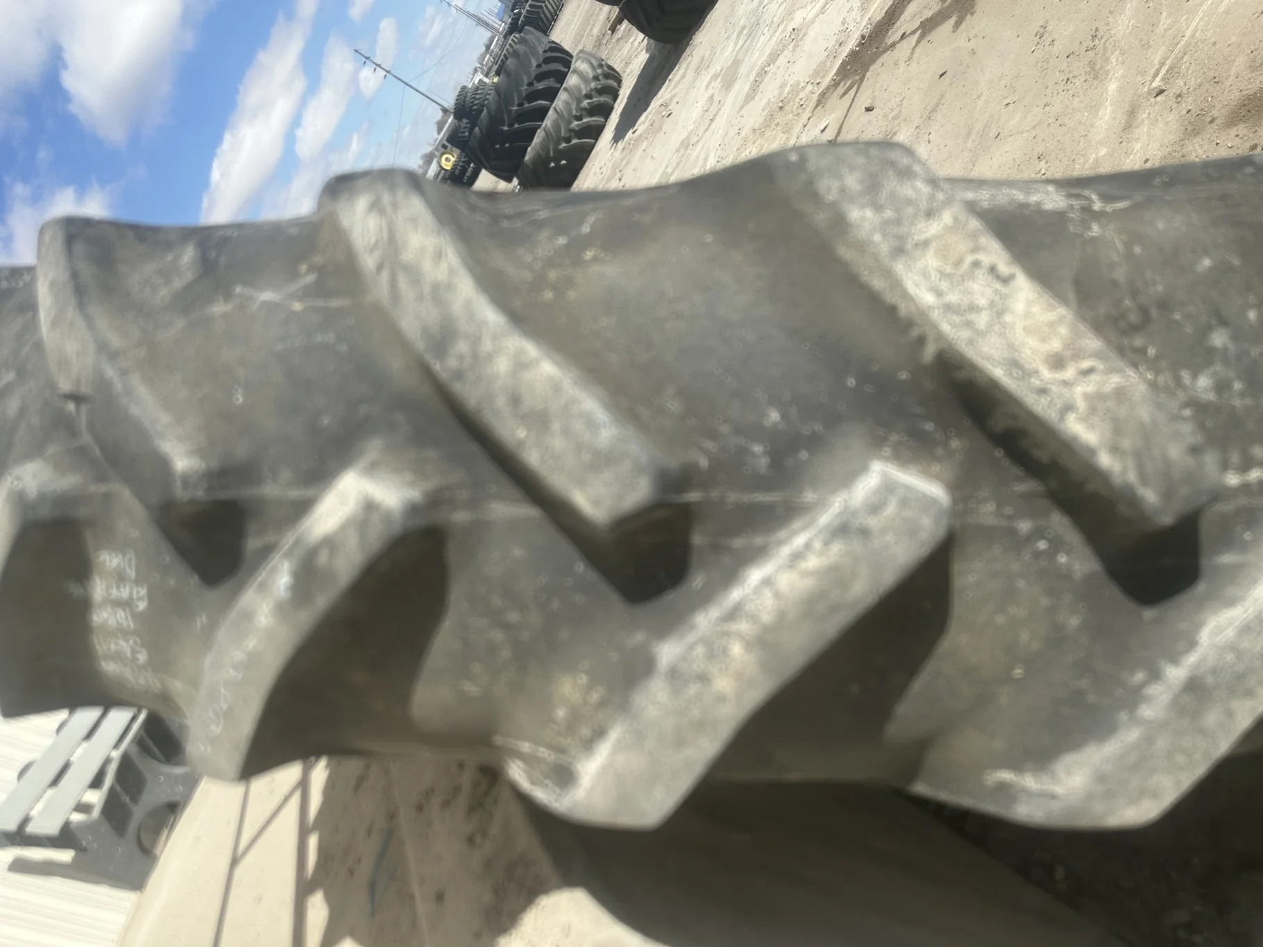 Used 95% 380/90R54 Goodyear Super Traction Radial (152D) R-1W TL on a 12 x 54 Case Silver 10 Bolt D image 4