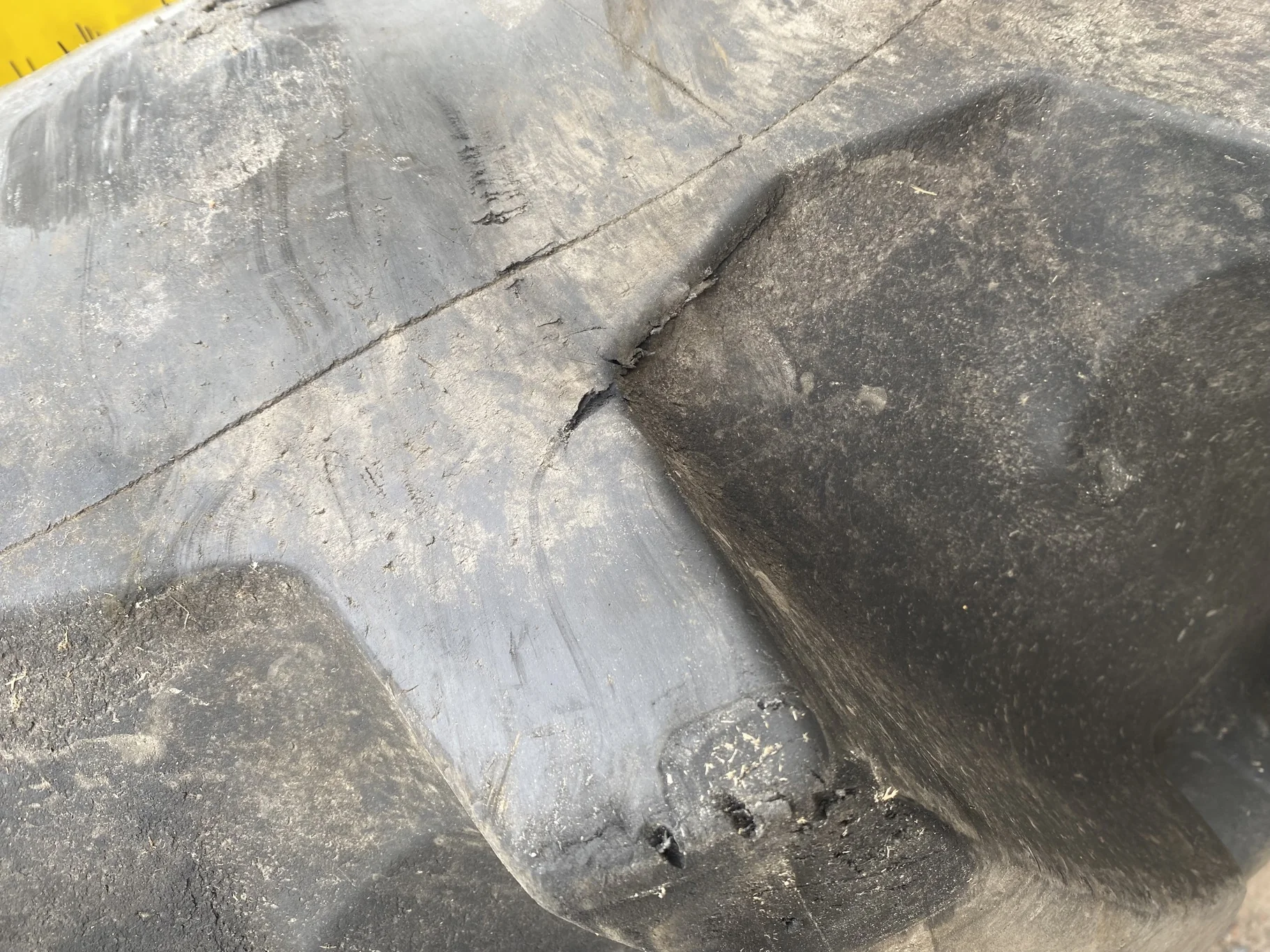 Used 85% 580/85R42 Firestone Radial Deep Tread 23 R-1W (166B) TL on a 18 x 42 JD Yellow 20 B Inside image 7