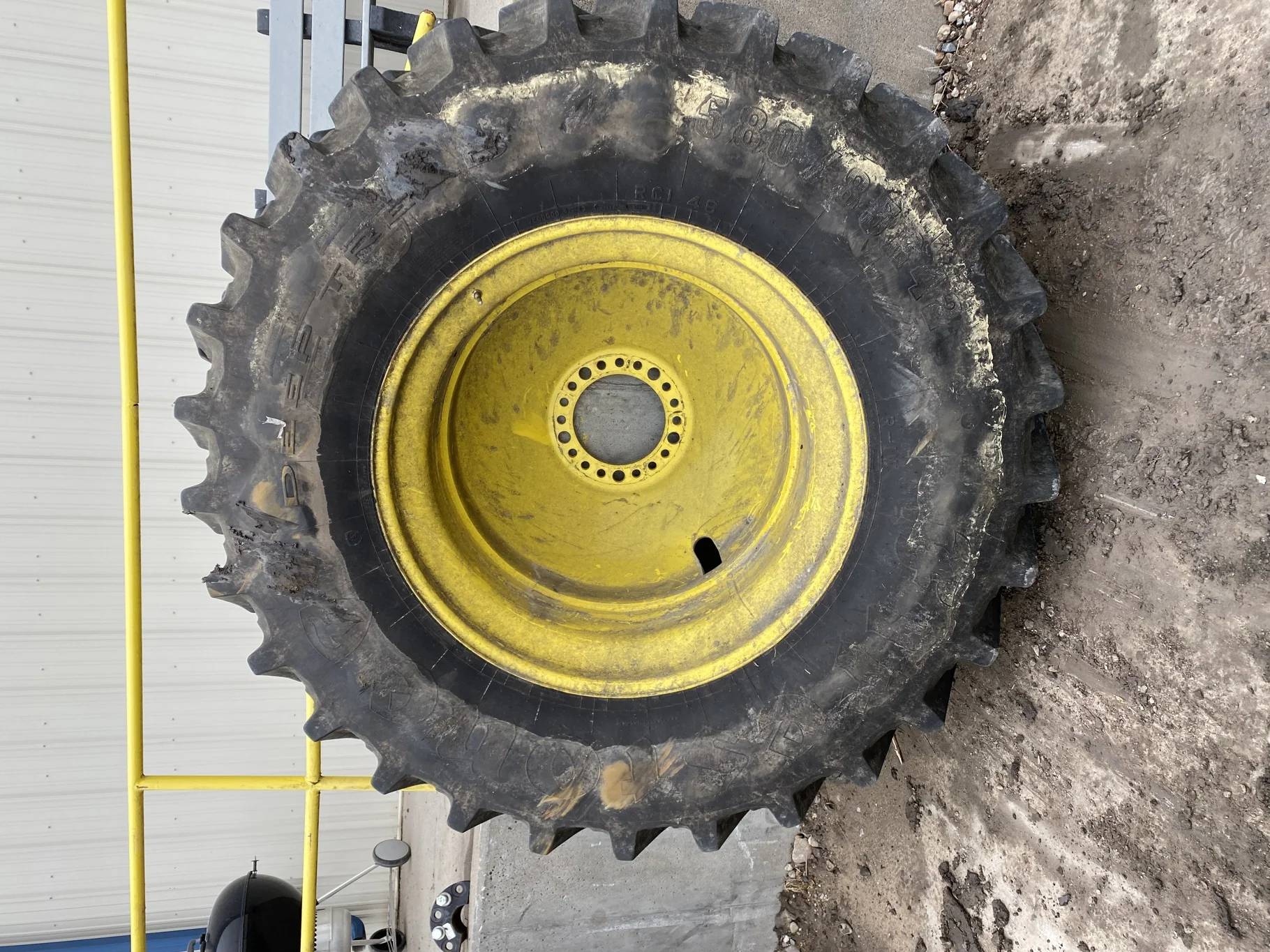 Used 85% 580/85R42 Firestone Radial Deep Tread 23 R-1W (166B) TL on a 18 x 42 20-13.187-10.50 24.5FS image 2