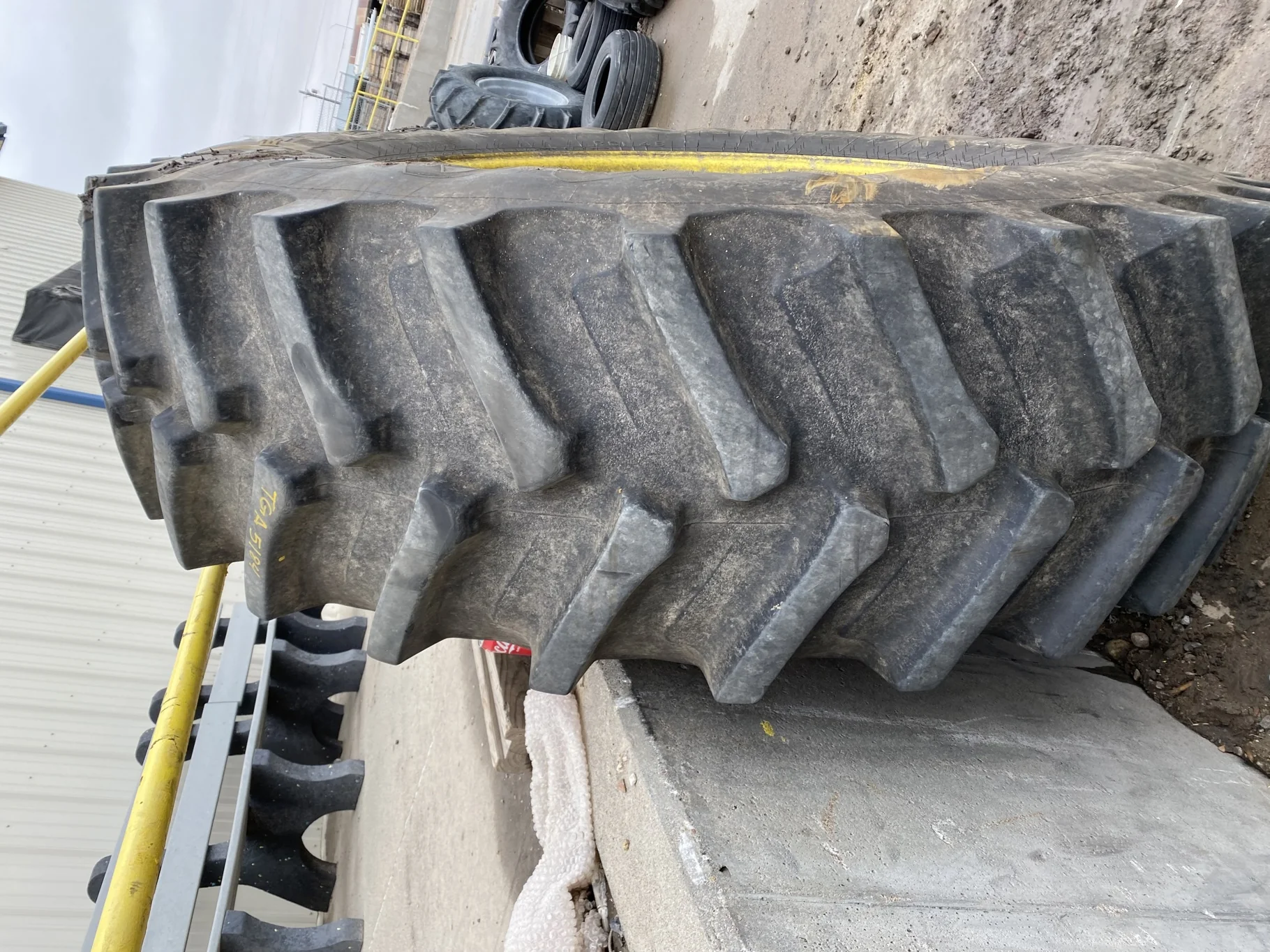 Used 85% 580/85R42 Firestone Radial Deep Tread 23 R-1W (166B) TL on a 18 x 42 20-13.187-10.50 24.5FS image 3