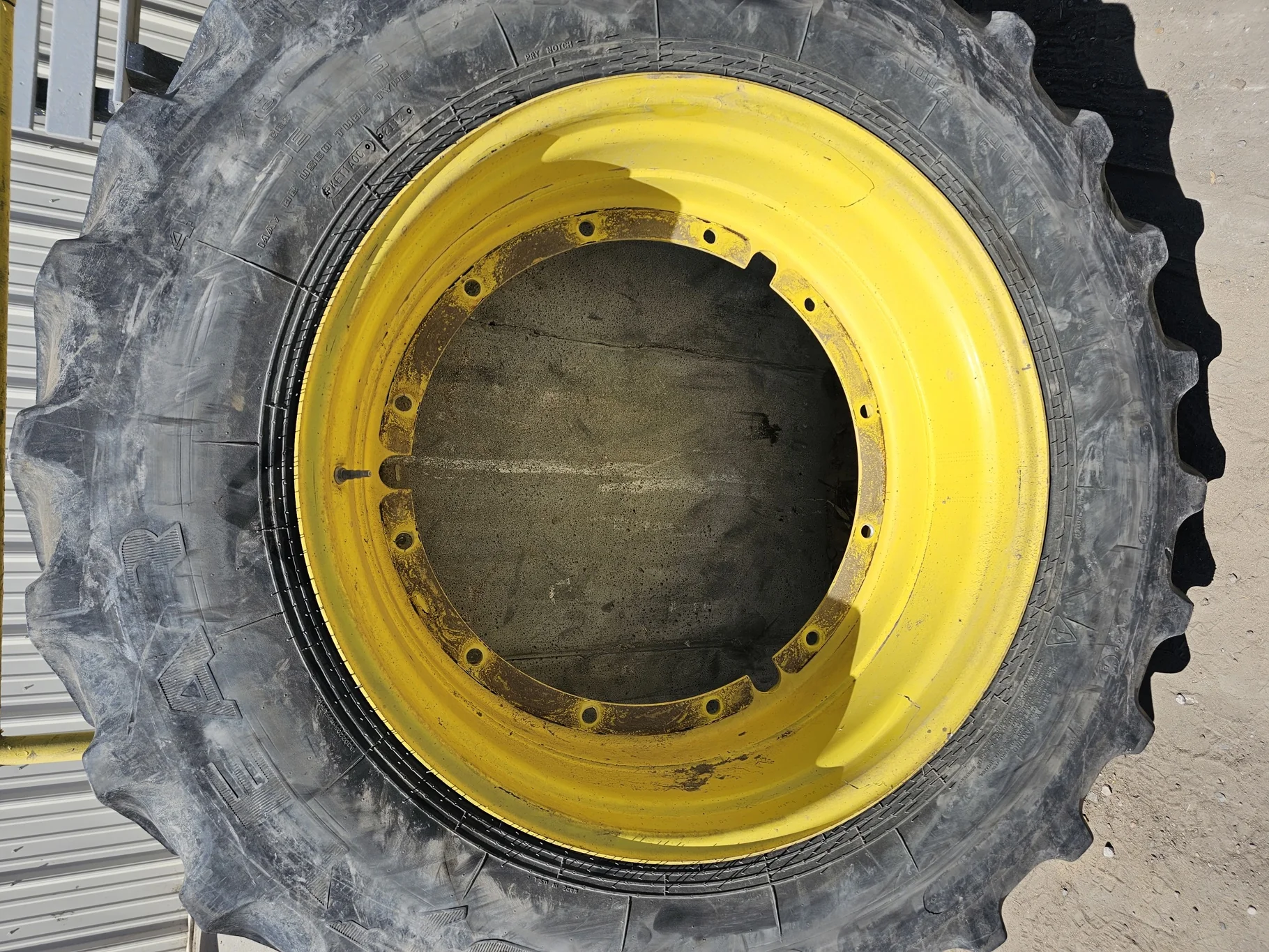 Used 60% 480/80R38 Goodyear Ultratorque R-1 (149B) TL on a 16 x 38 12 Bolt Stub Disc (12-32-30) (Wea image 2