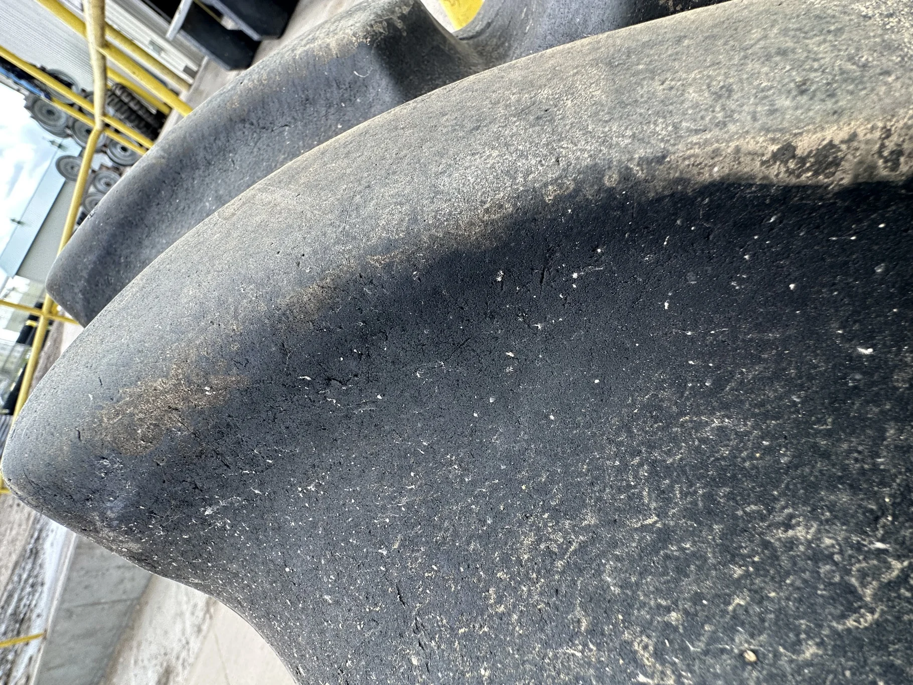 Used 480/70R34 155B Firestone Radial 9000 R-1W TL 60% On 15 x 34 3 Bolt Yellow Waffle Wheel w/ Disc image 6