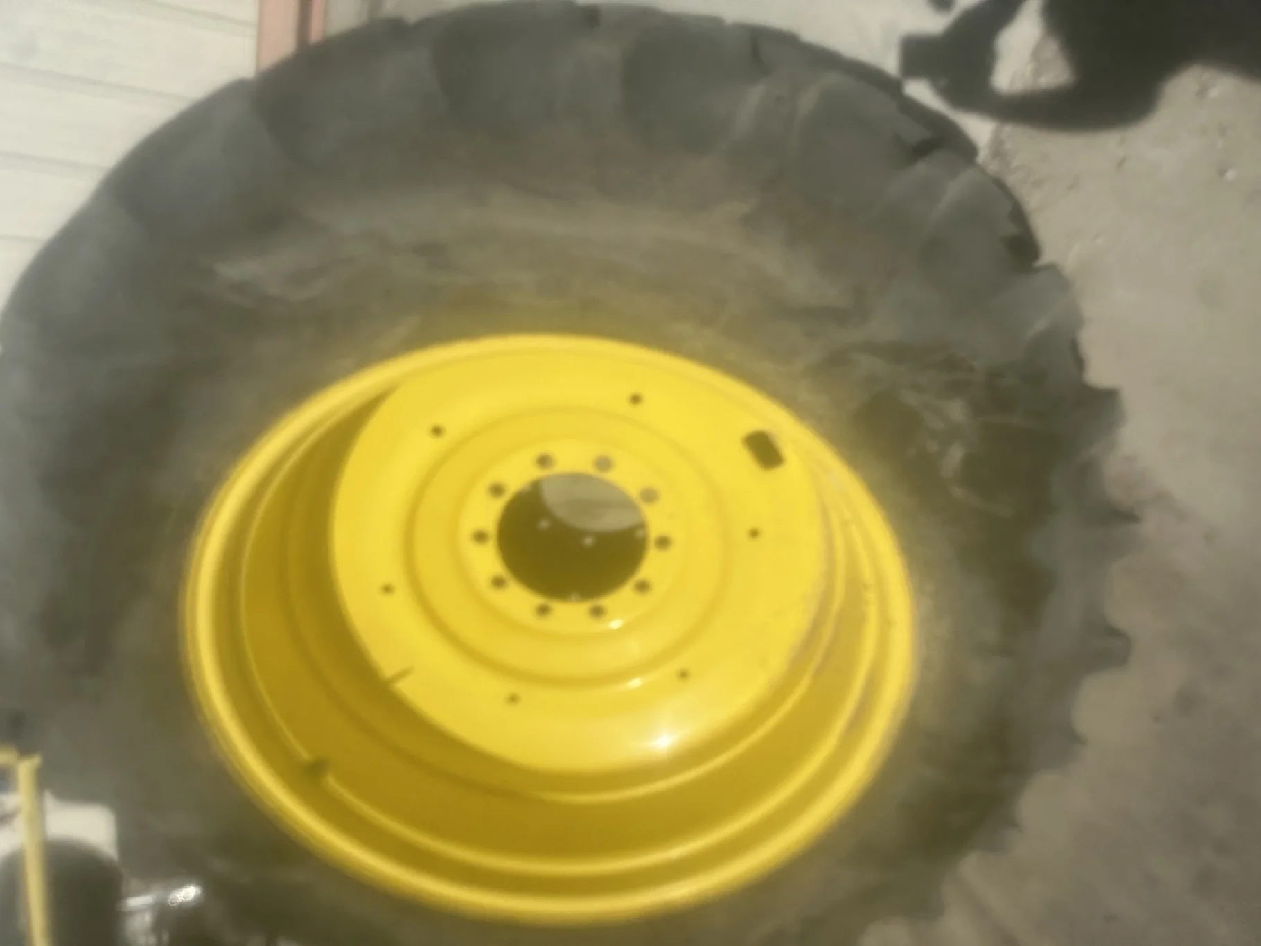 Used 480/80R38 149A8/B Goodyear Ultra Torque Radial R-1 TL 75% On 16 x 38 JD Yellow 10 Bolt