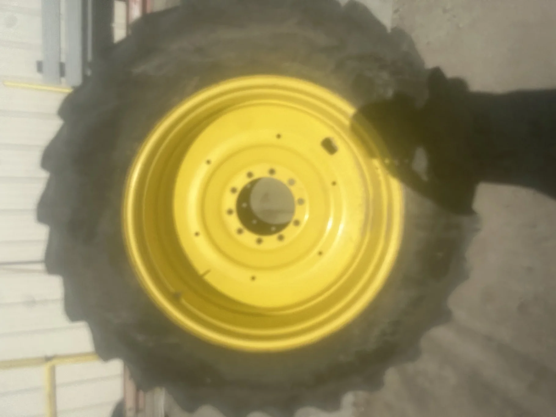 Used 480/80R38 149A8/B Goodyear Ultra Torque Radial R-1 TL 75% On 16 x 38 JD Yellow 10 Bolt image 2
