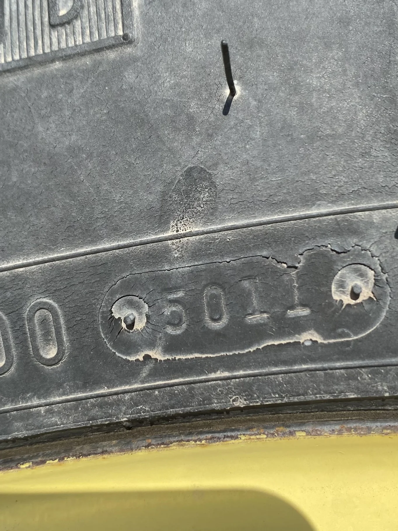 Used 65% 380/80R38 Firestone Radial All Traction Deep Tread (142A8) R-1W TL on a 12 x 38 JD Ye image 4