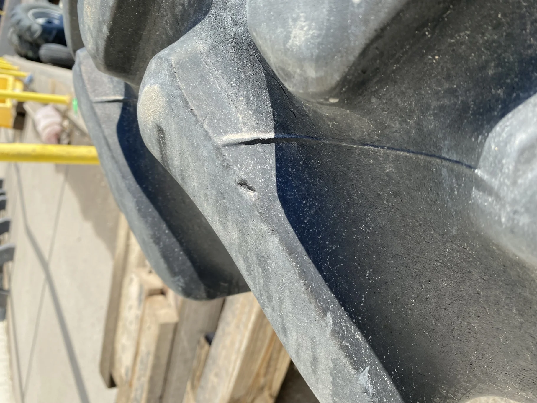Used 65% 380/80R38 Firestone Radial All Traction Deep Tread (142A8) R-1W TL on a 12 x 38 JD Ye image 6