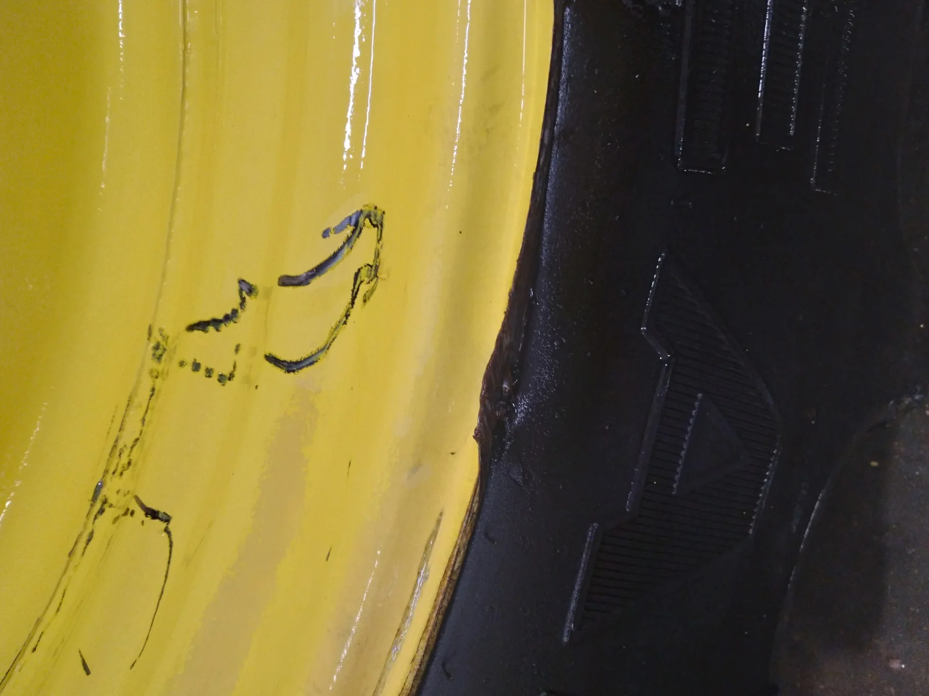 Used 380/90R50 151A8 Goodyear Super Traction Radial DT800 R-1W TL 70-75% on 12 X 50 Stub Disc Wheel image 6