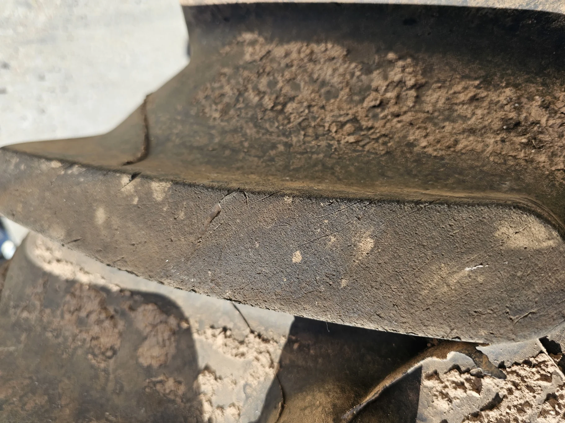 Take Off 480/65R24 Michelin MultiBib R-1W 133D TL on a 15 X 24 Fendt Red Formed 8 Bolt Wheel(27/32") image 5