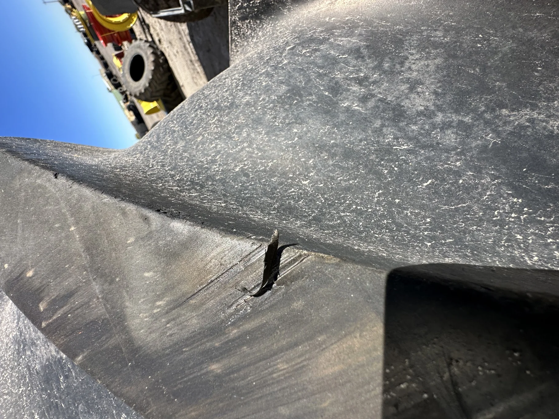 Used 80% 710/70R42 Michelin MachXBib R-1W 173D TL on a 23 x 42 JD Yellow 12 Bolt (.945) Stub D image 9