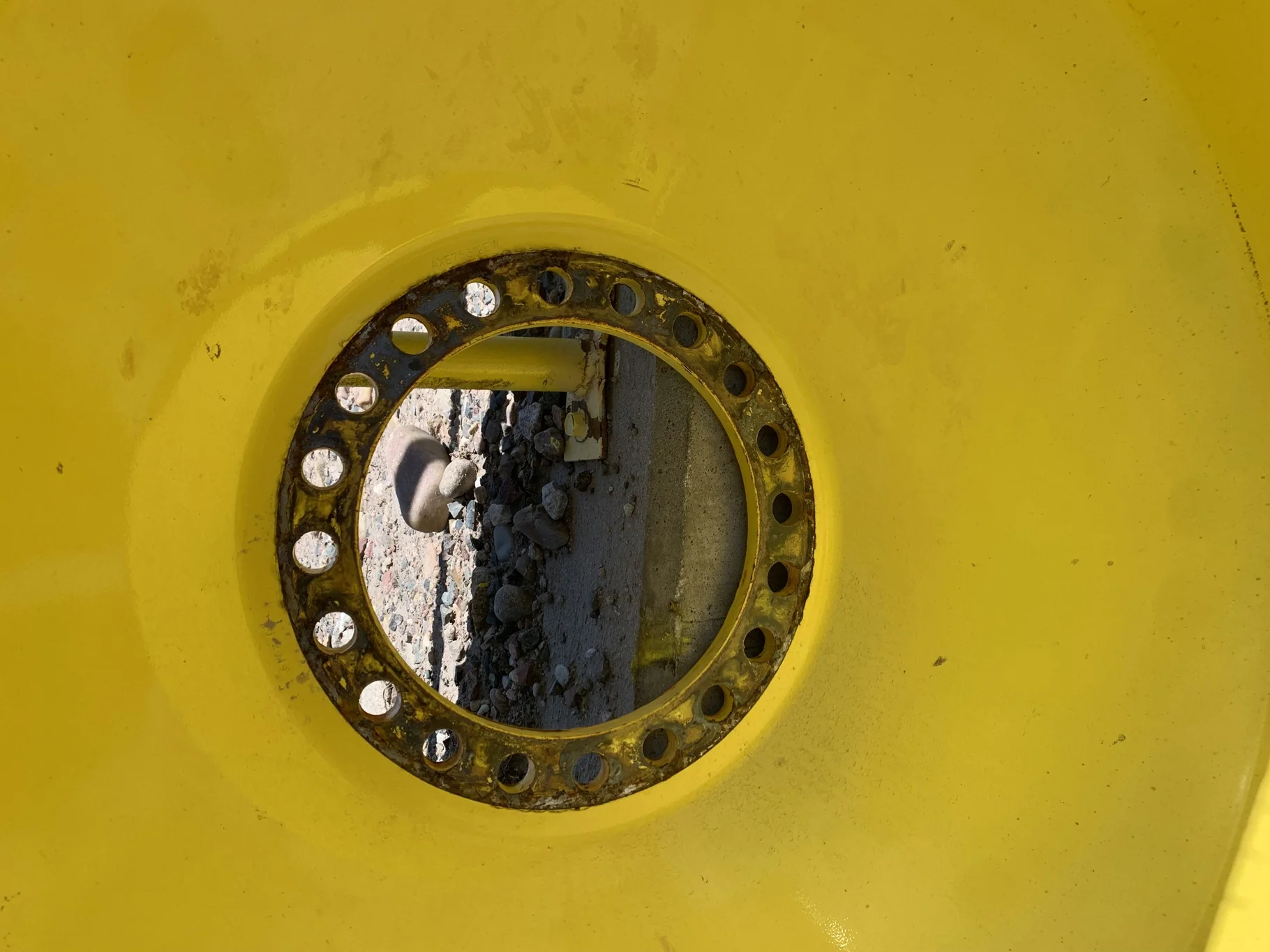 Used 85% 580/85R42 Firestone Radial Deep Tread 23 R-1W (166B) TL on 18 x 42 John Deere Yellow 20 Bo image 3