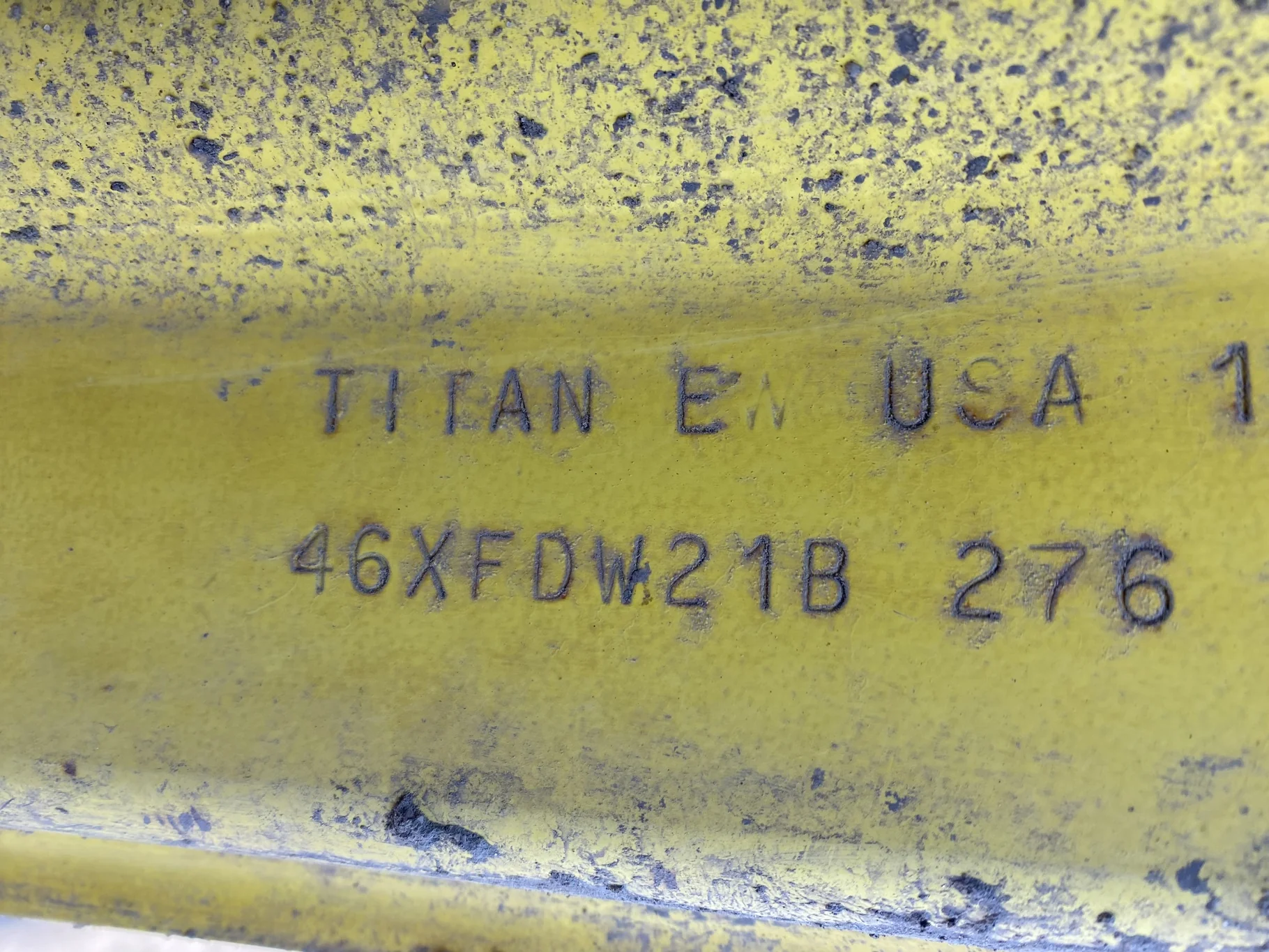 Used 60% 620/70R46 Goodyear Super Traction Radial DT820 (176A8) R-1W TL on a 21 x 46 JD Yellow image 5