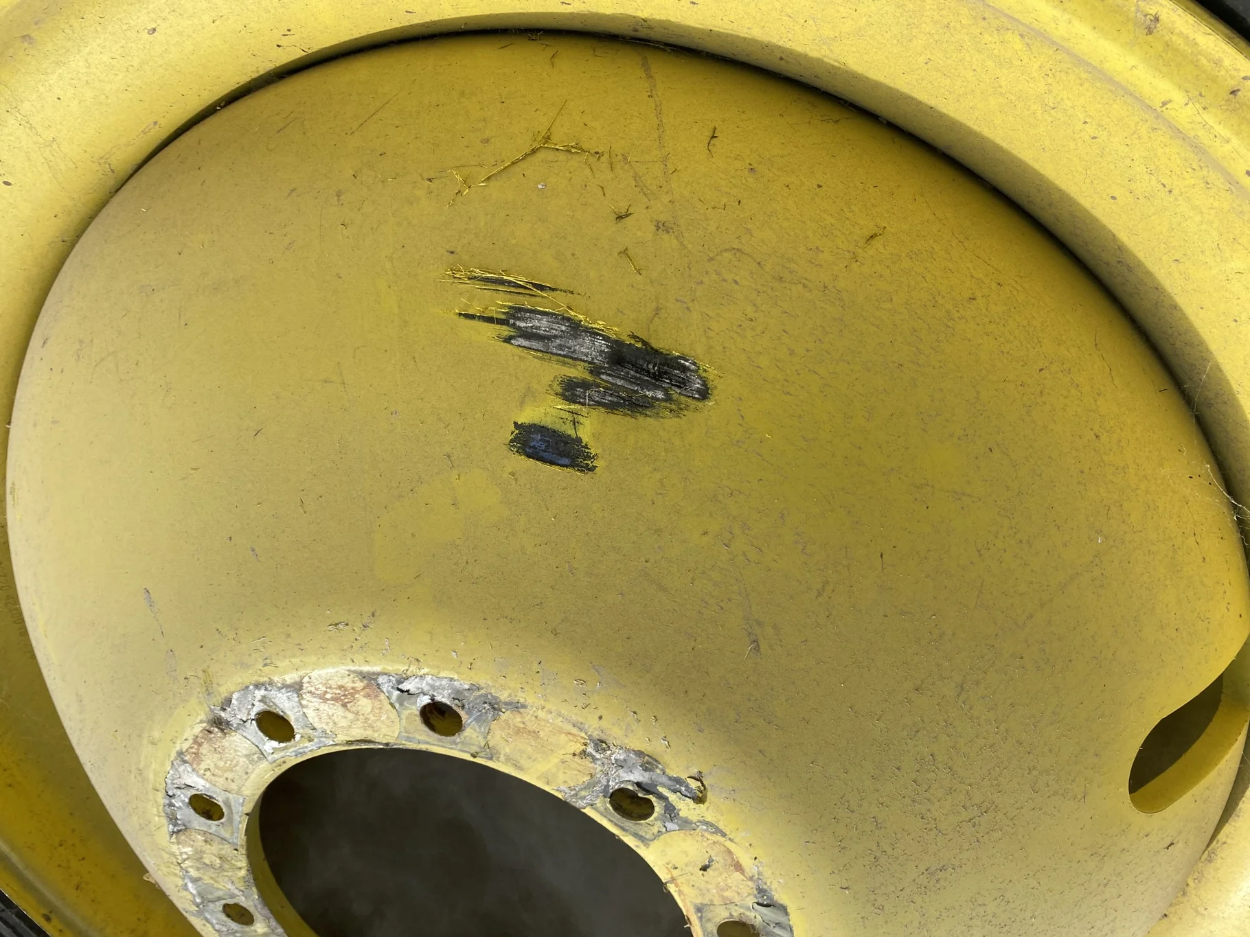 Used 80% 520/85R42 Goodyear Ultra Torque DT712 (157A8/B) R-1 TL on 18 x 42 JD Yellow 10-13.19 image 3