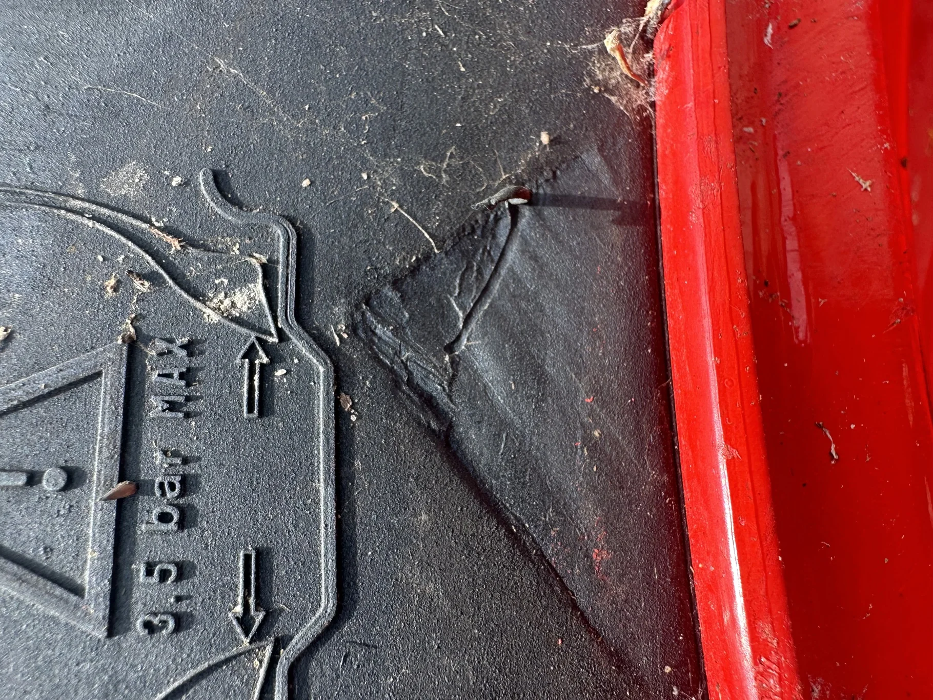 Take-Off 480/80R42 Trelleborg TM600 151A8 TL R-1W on 16 x 42 Fendt Red 10 Bolt (.937) Dual Wheel W/D image 7