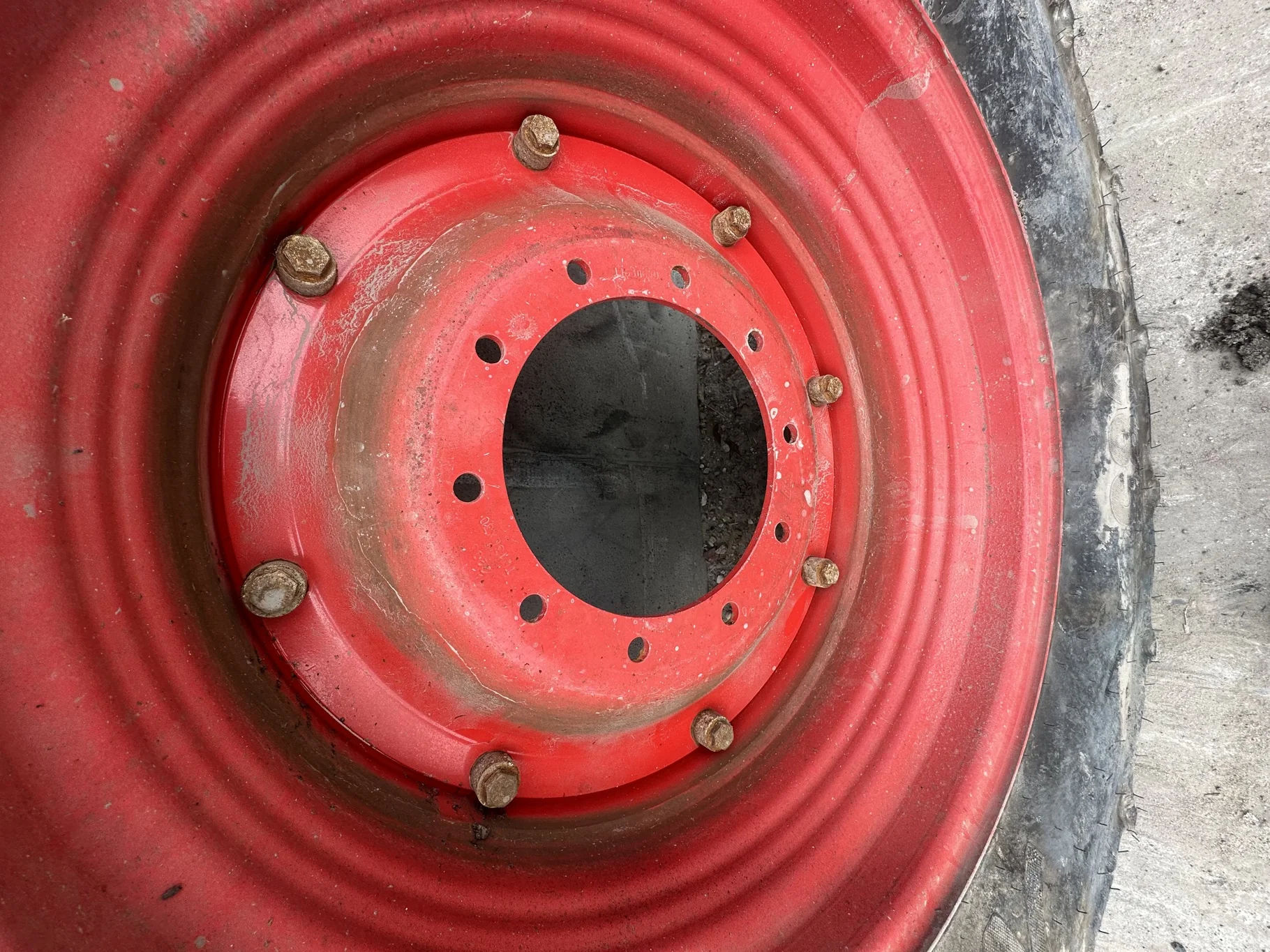 Take Off 380/85R30 (14.9R30) Mitas AC85 135A8/135B TL on a 13 X 30 Fendt Red Waffle Wheel (3 Bolt) image 10
