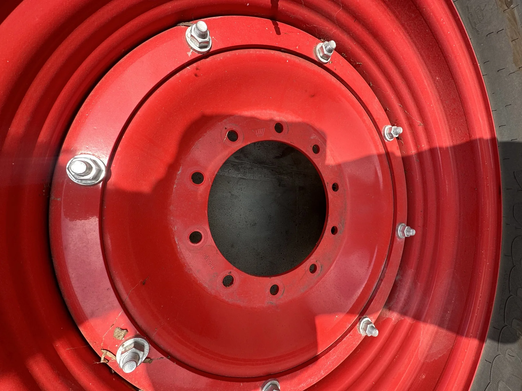 Take Off 380/85R30 (14.9R30) Mitas AC85 135A8/135B TL on a 13 X 30 Fendt Red Waffle Wheel (3 Bolt) image 3
